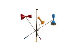 Adjustable Three-Arm Chandelier Brass Frame