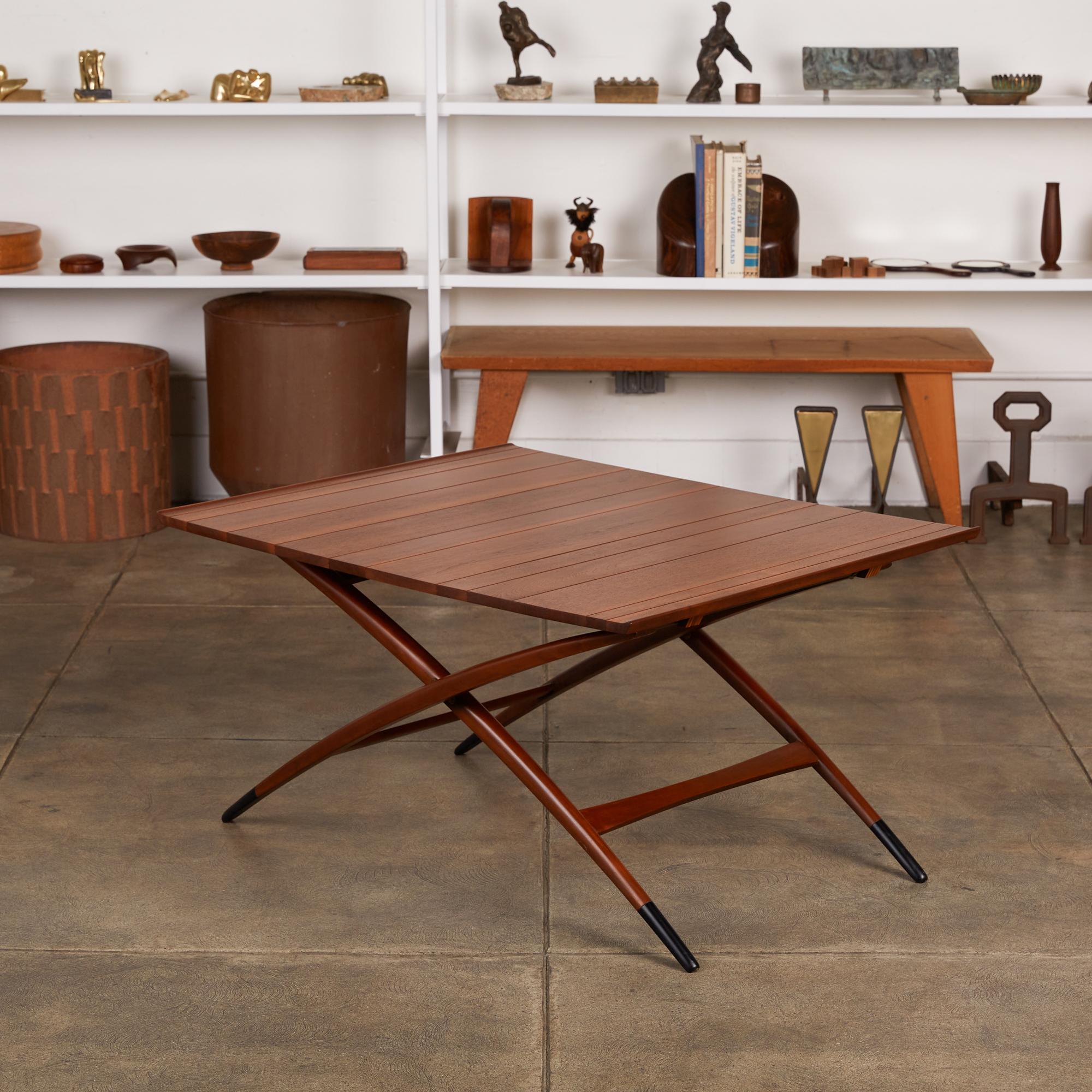 Adjustable Three-Height Coffee or Dining Table by Edward Wormley for Dunbar In Excellent Condition In Los Angeles, CA