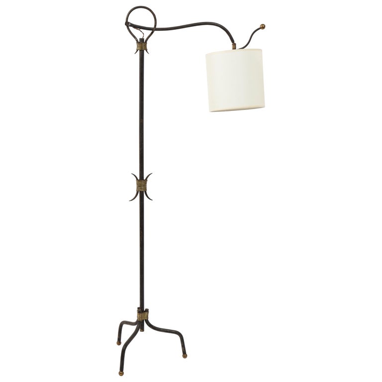 Brass Adjustable Floor Lamps, Early American Style Floor Lamps