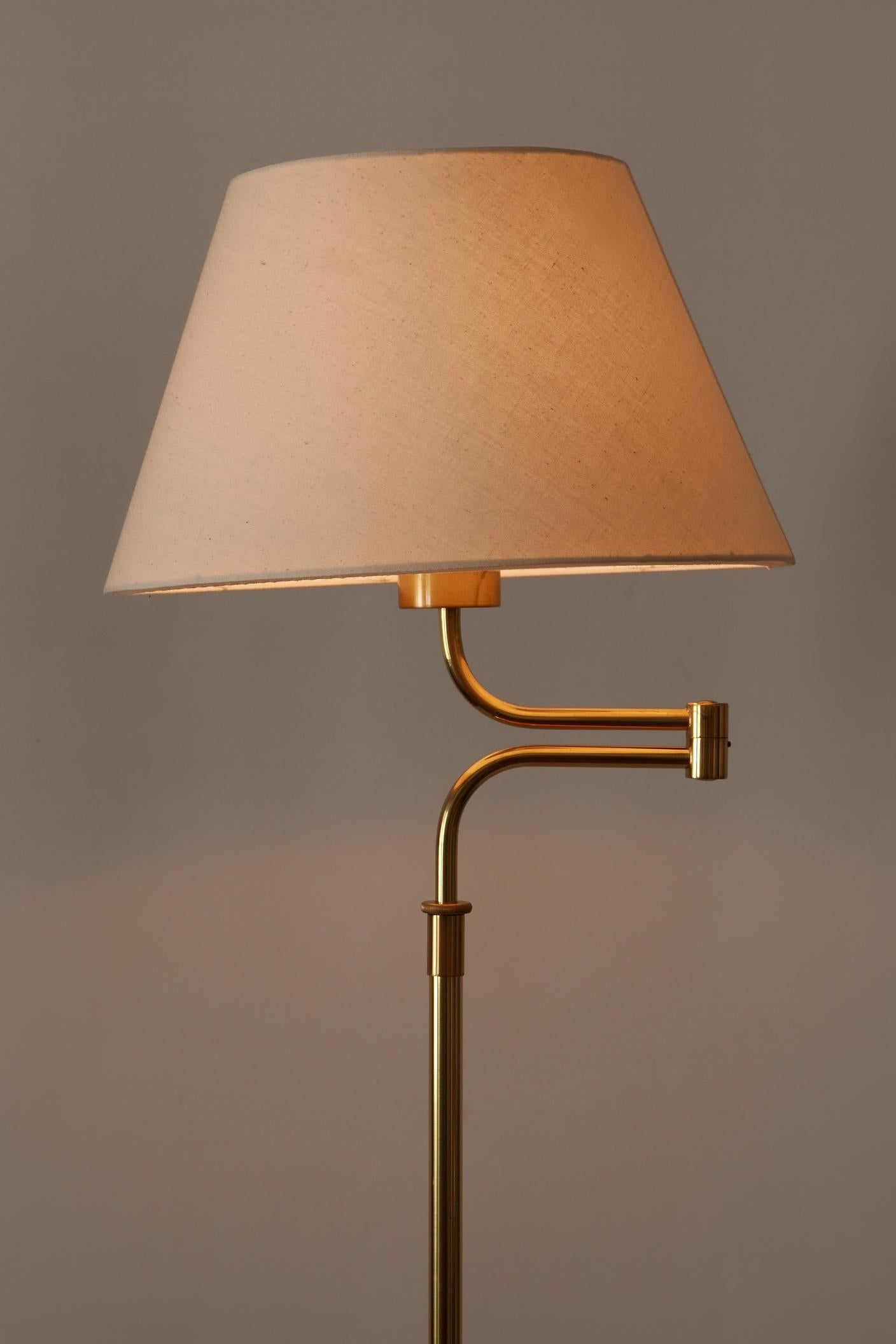 Adjustable Vintage Floor Lamp or Reading Light by Sölken Leuchten Germany 1980s For Sale 5