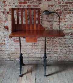 Adjustable Vintage Industrial Desk