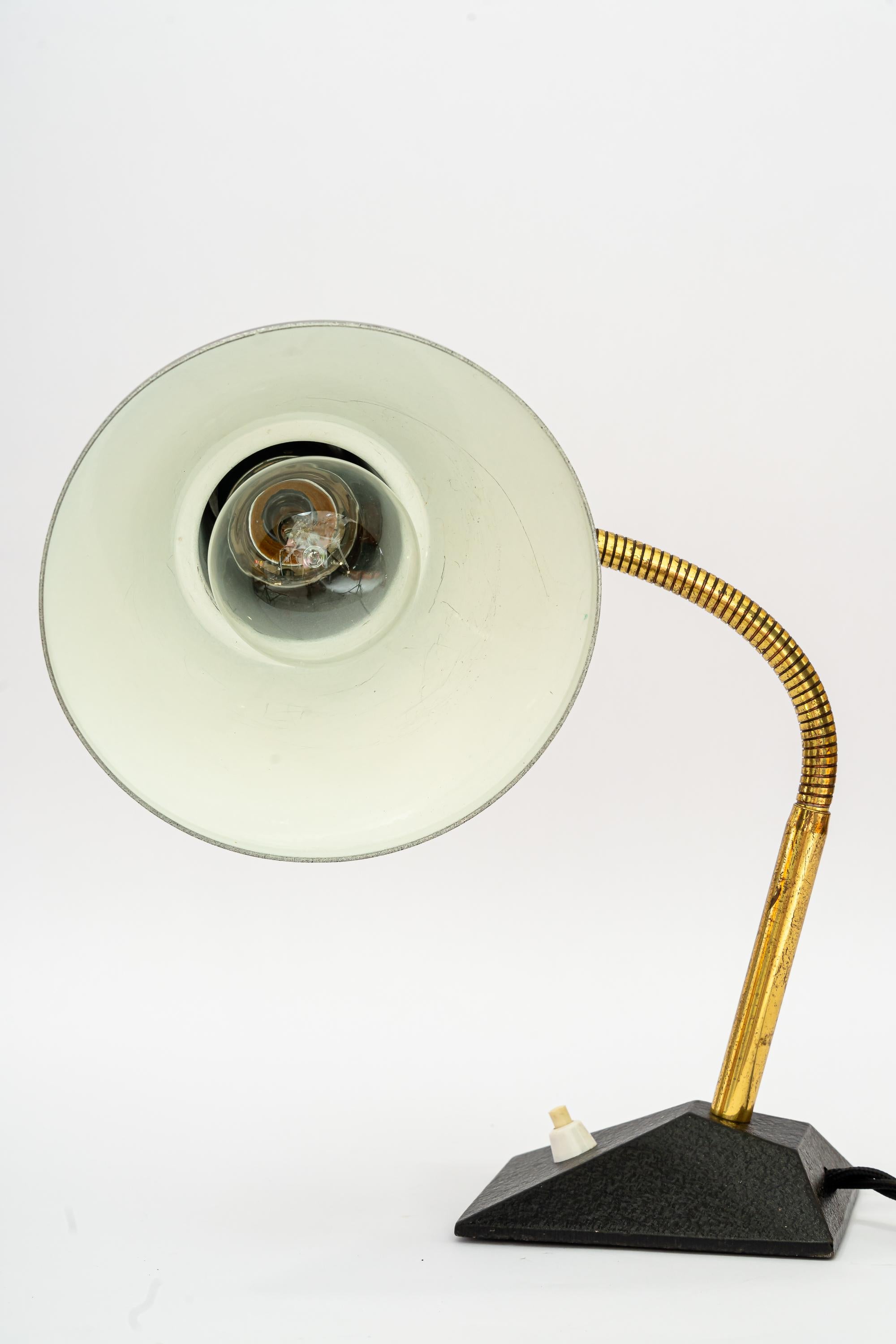 Austrian Adjustable vintage table lamp vienna around 1960s For Sale
