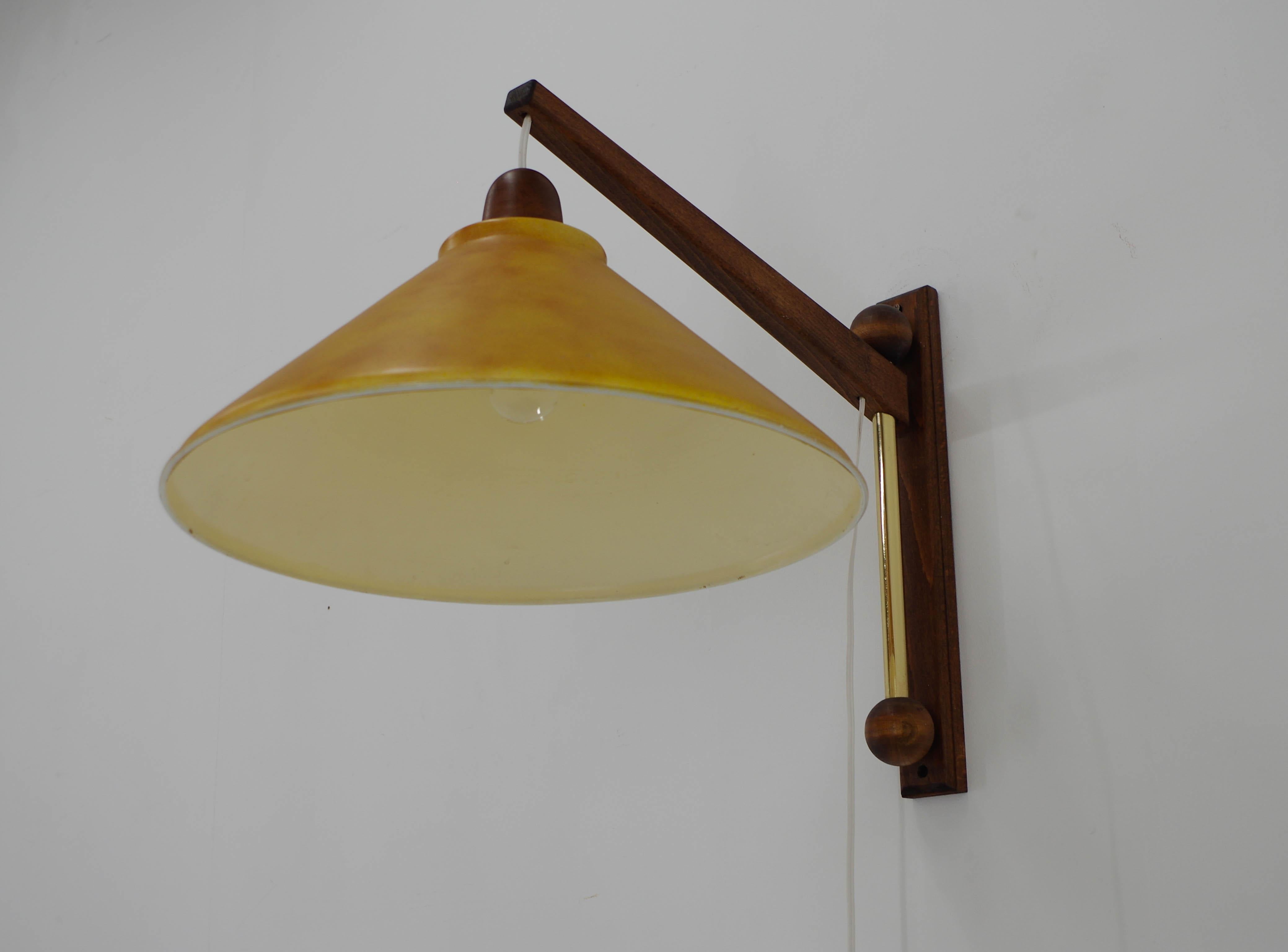 Brass Adjustable Wall Lamp, 1980s For Sale