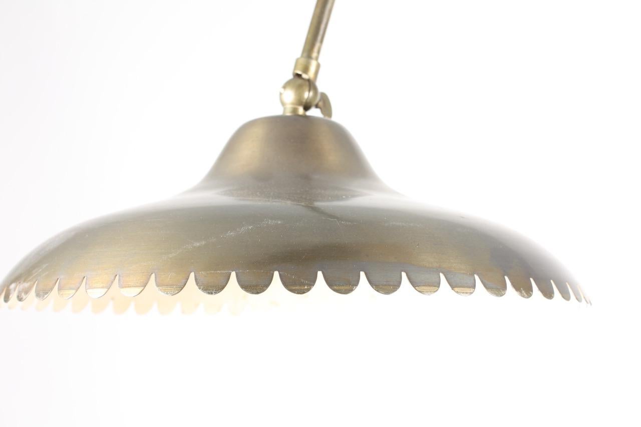 Adjustable Wall Lamp in Brass, Made in Denmark, 1950s 3