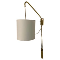 Vintage Adjustable Wall Light with Counterweight