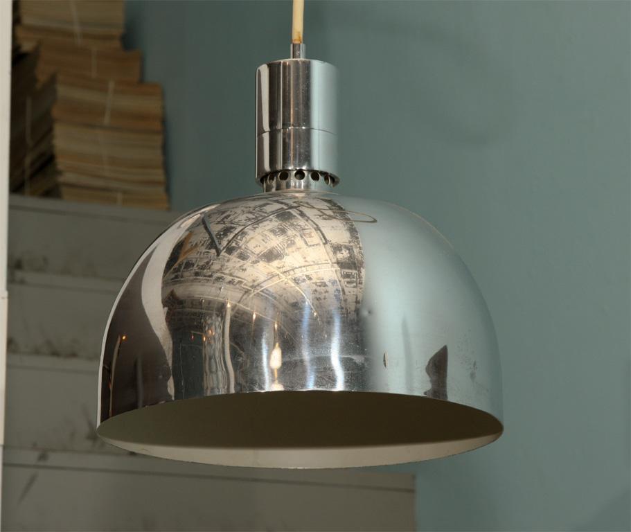 Single metal sconce with chrome finish. Swinging arm and suspended shade with adjustable height.

*From the five-lamp AM/AS series that included hanging fixtures, table and floor lamps.