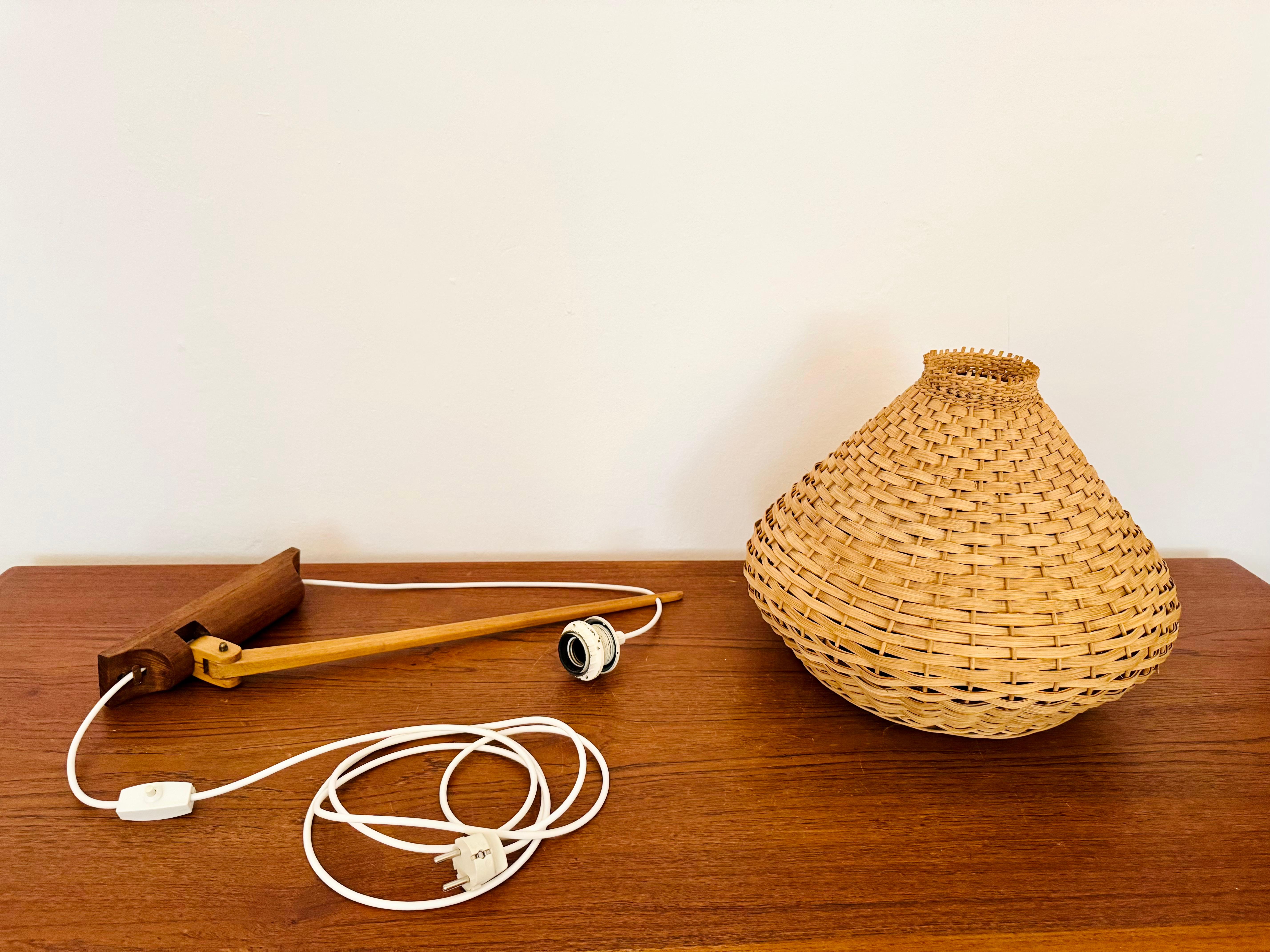 Adjustable Wicker Wall Lamp For Sale 7