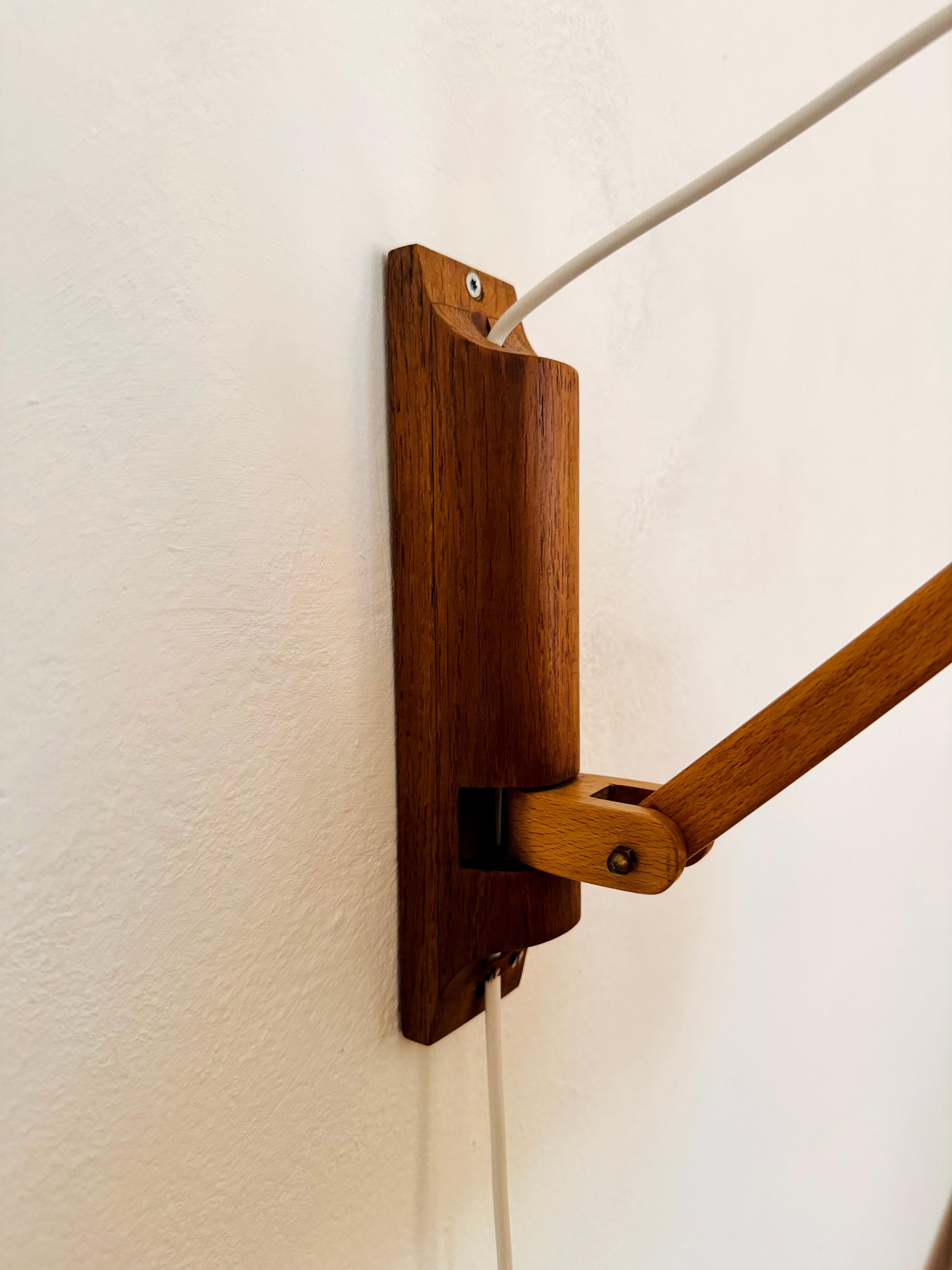 Adjustable Wicker Wall Lamp For Sale 2