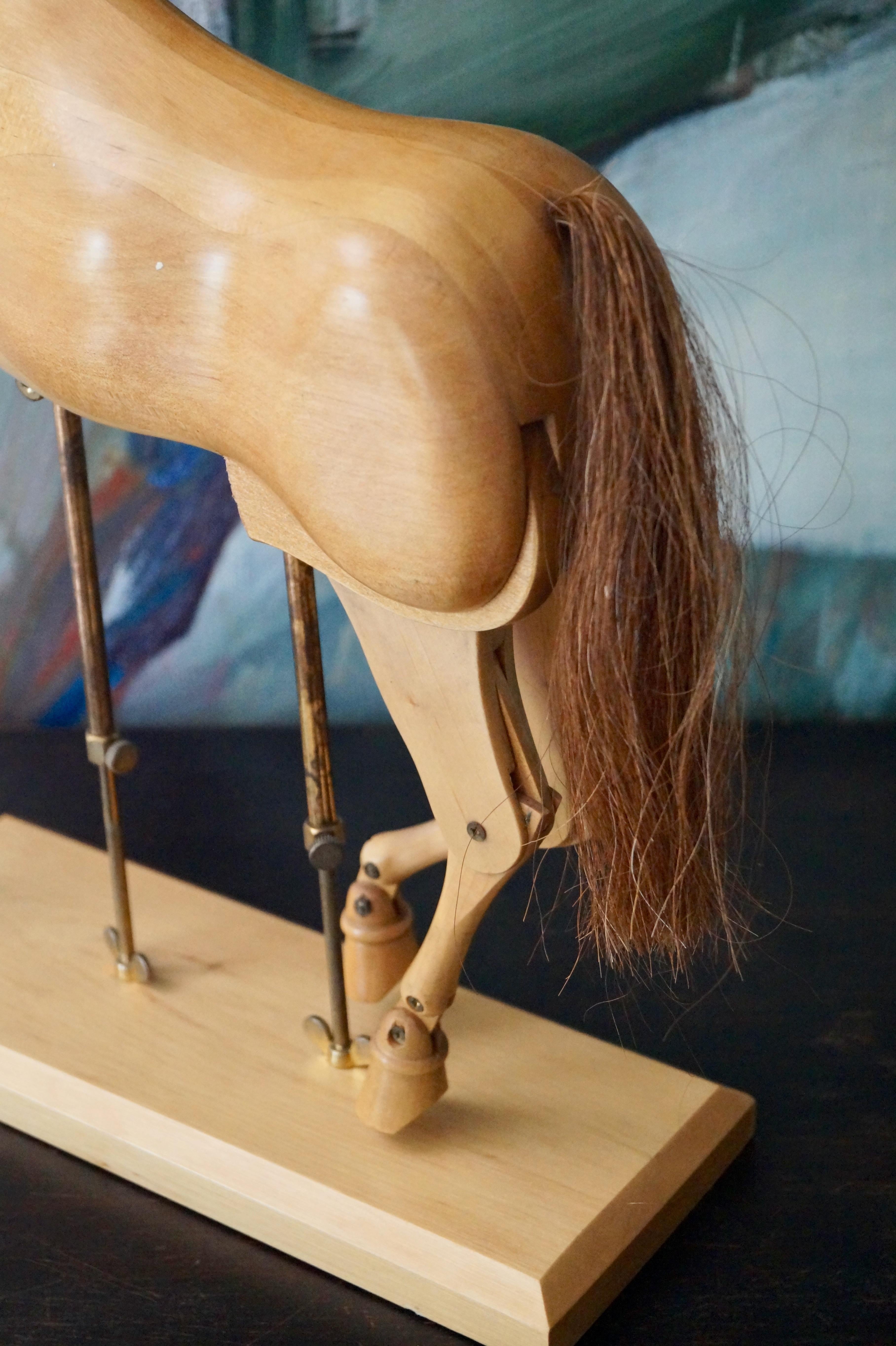 Adjustable Wooden Artist's Horse Figure, Germany, 1970s 3