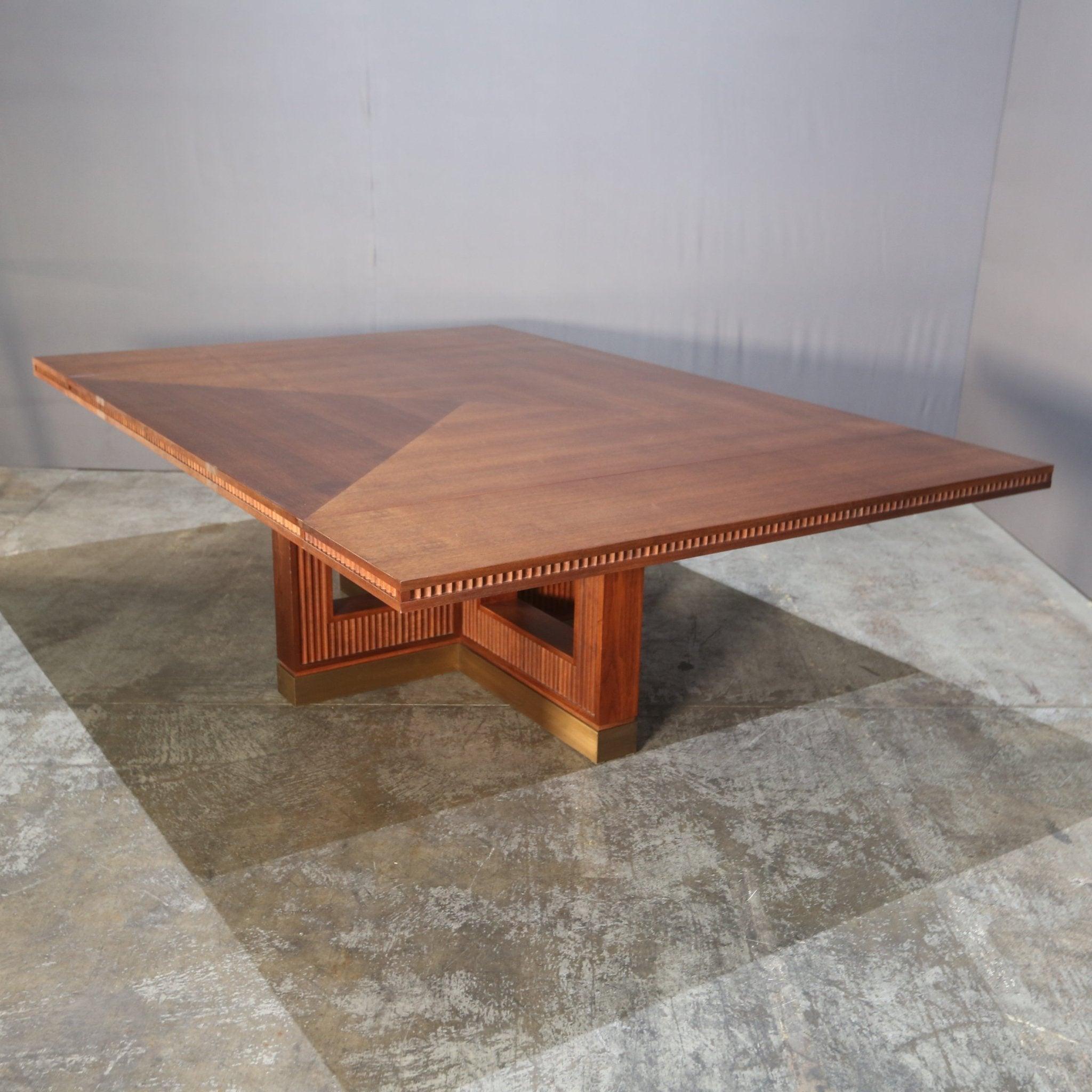 Mesa de comedor de madera regulable Siglo XXI y contemporáneo en venta