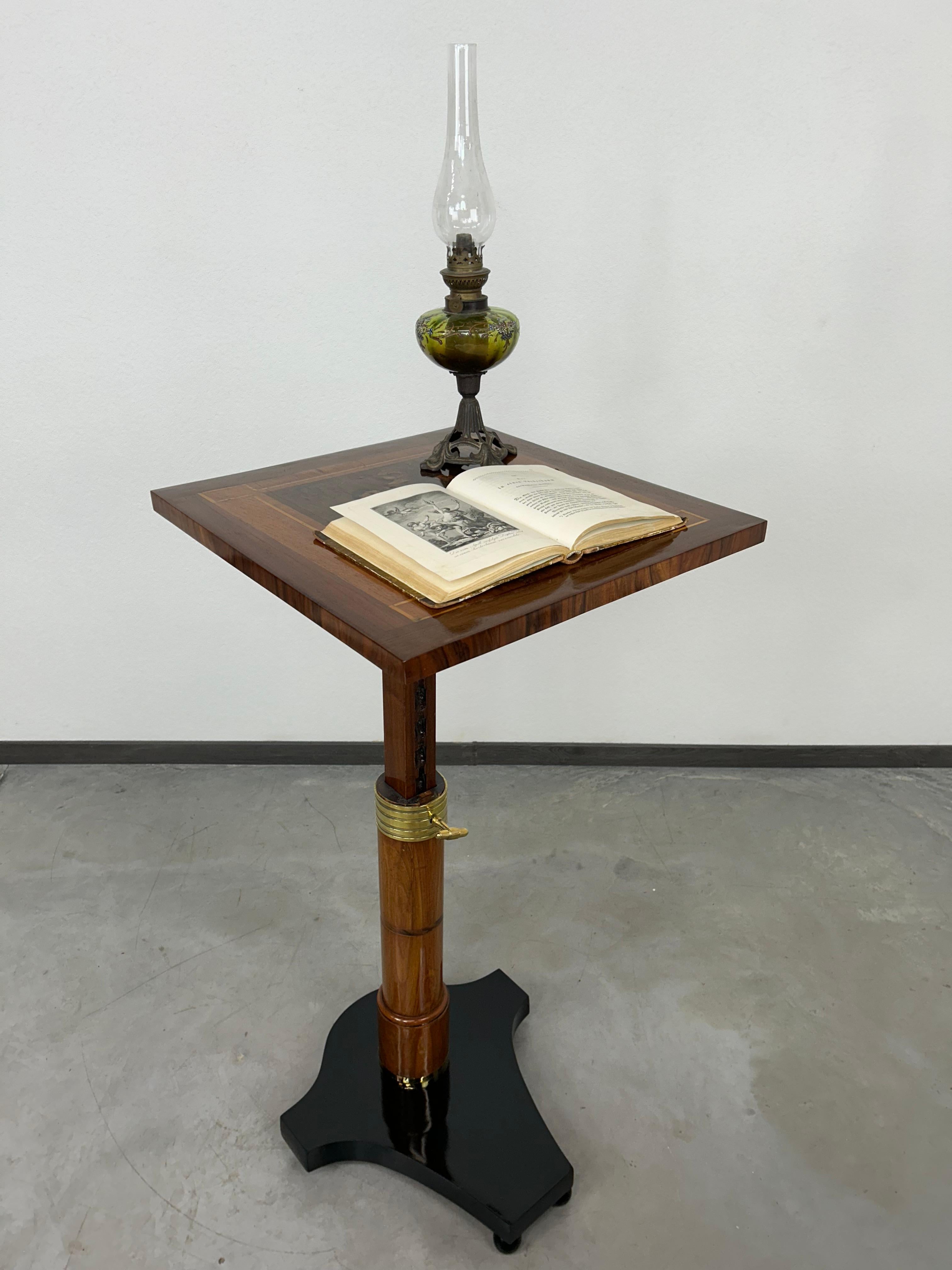 Adjustable writing table with Adam and Eve inlay For Sale 3