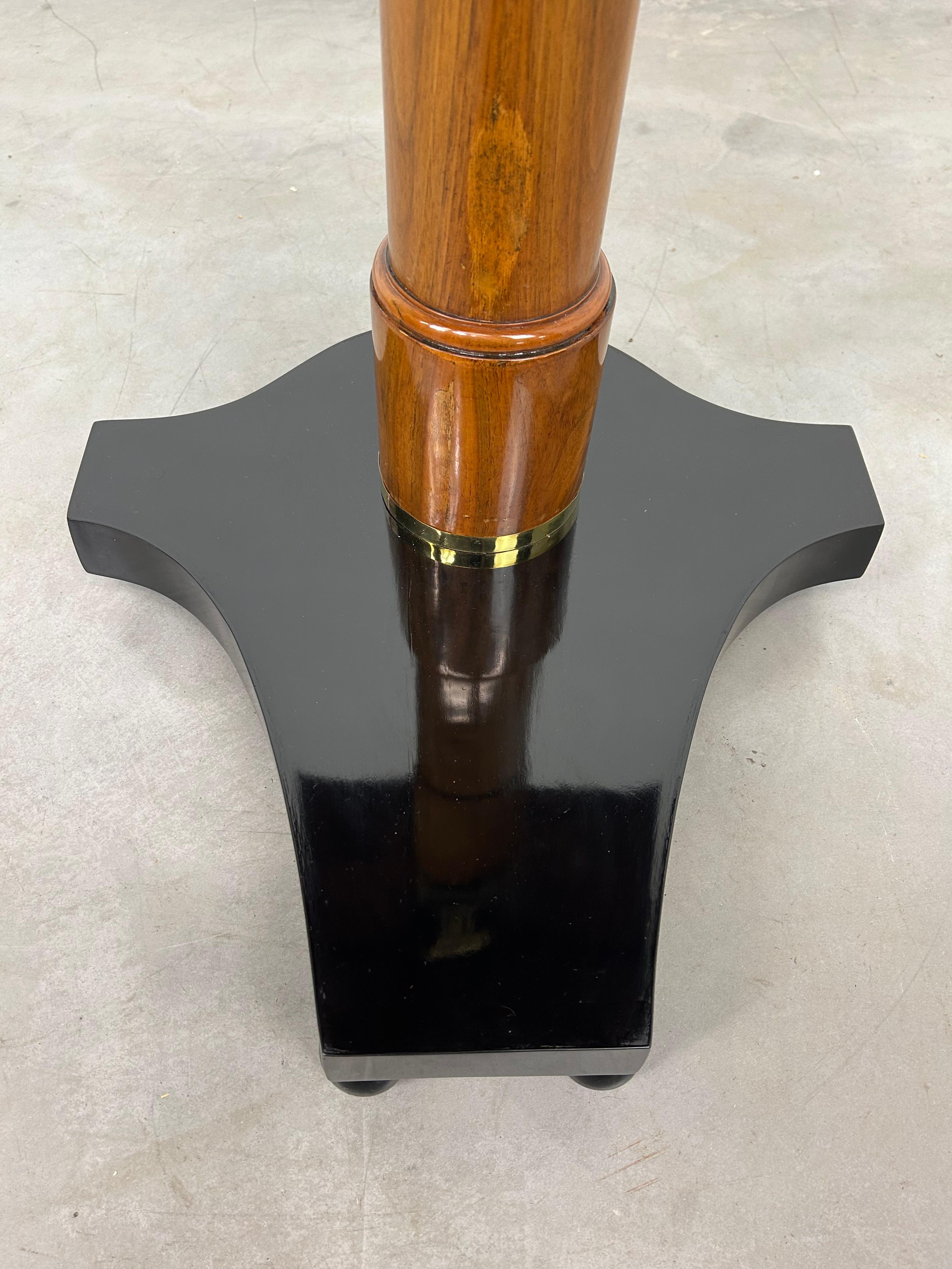 Brass Adjustable writing table with Adam and Eve inlay For Sale
