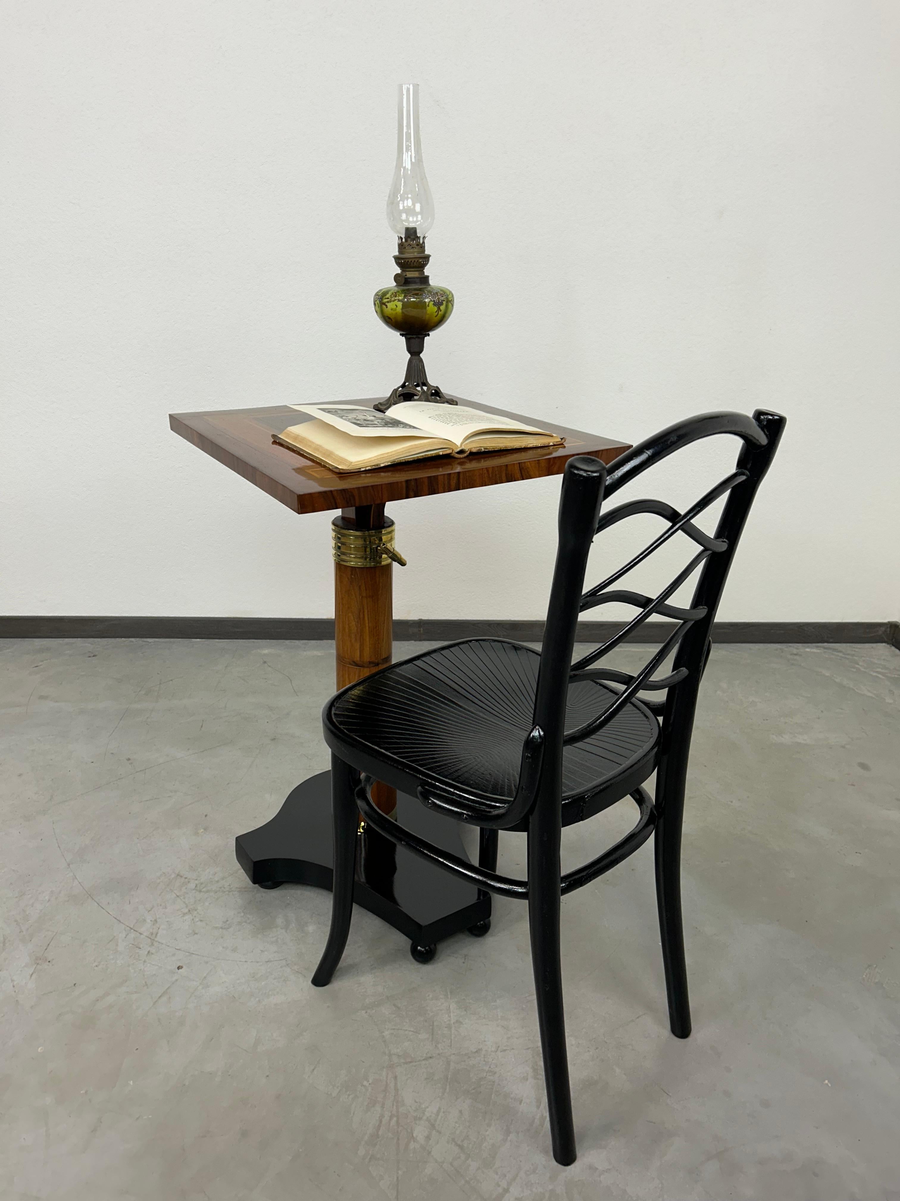 Adjustable writing table with Adam and Eve inlay For Sale 2