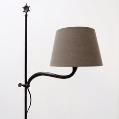Adjustable wrought iron floor lamp, reading lamp