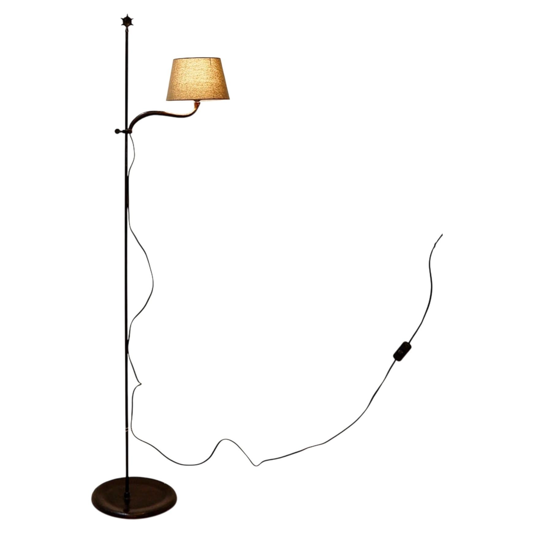 Adjustable wrought iron floor lamp, reading lamp