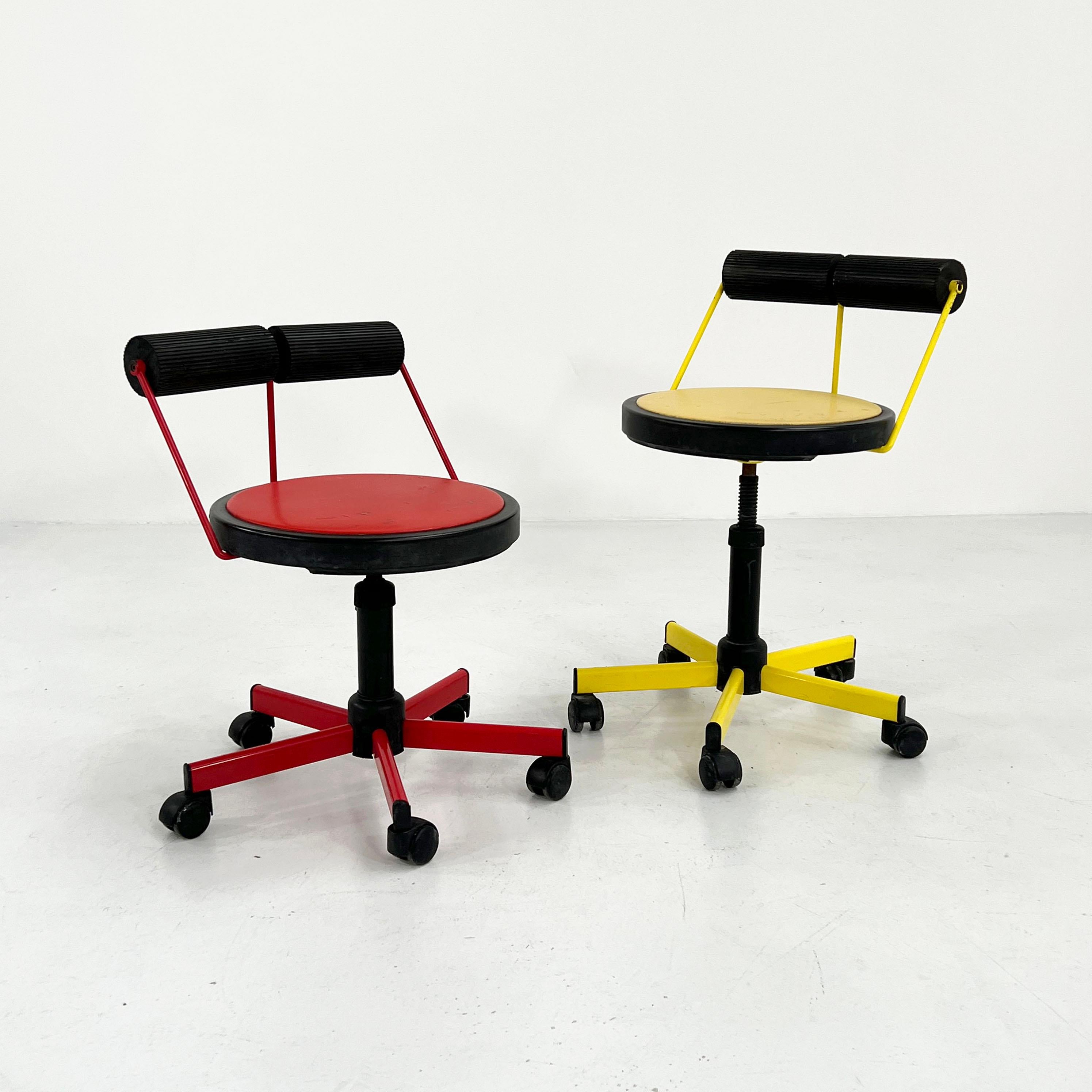 Adjustable Yellow Desk Chair from Bieffeplast, 1980s 5