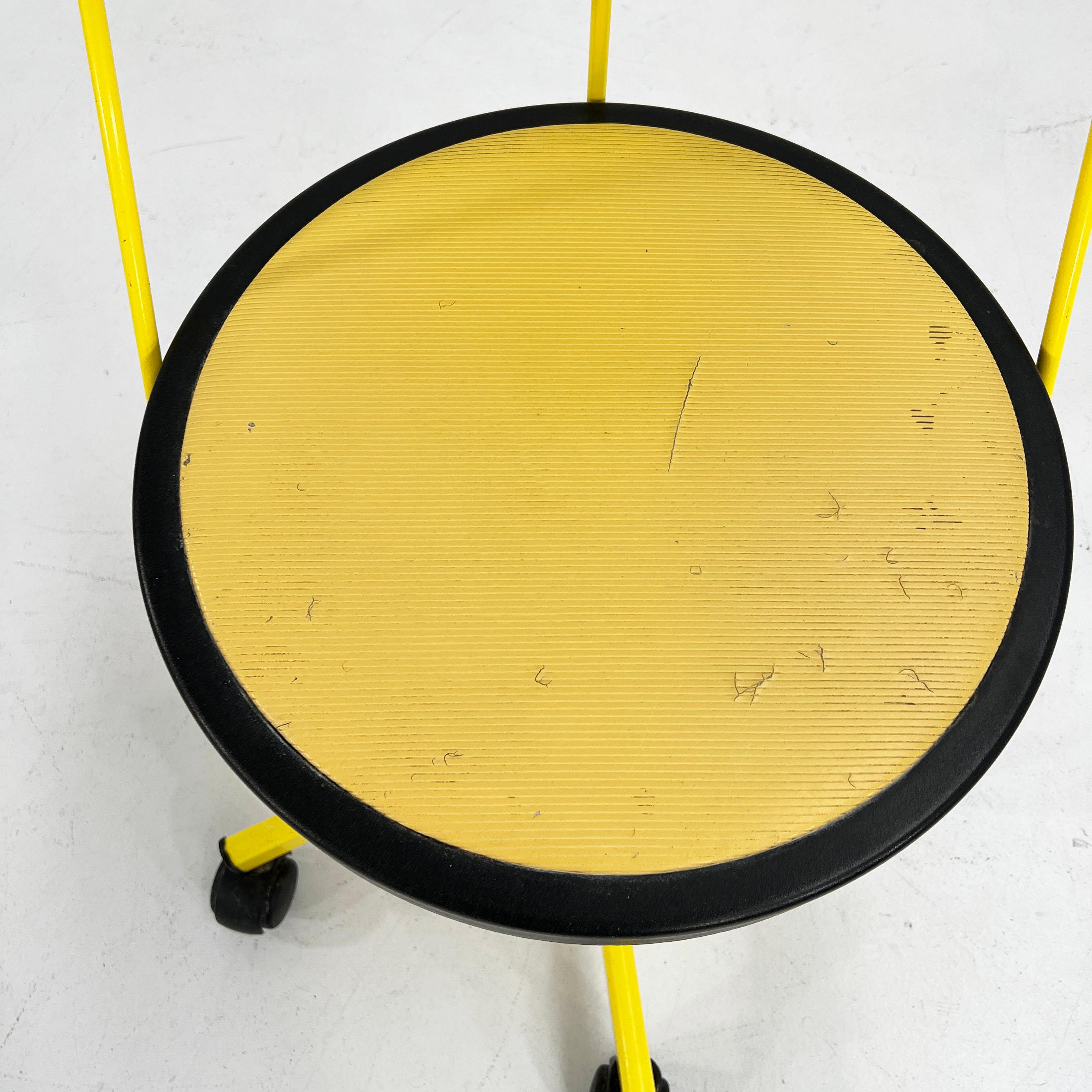 Metal Adjustable Yellow Desk Chair from Bieffeplast, 1980s