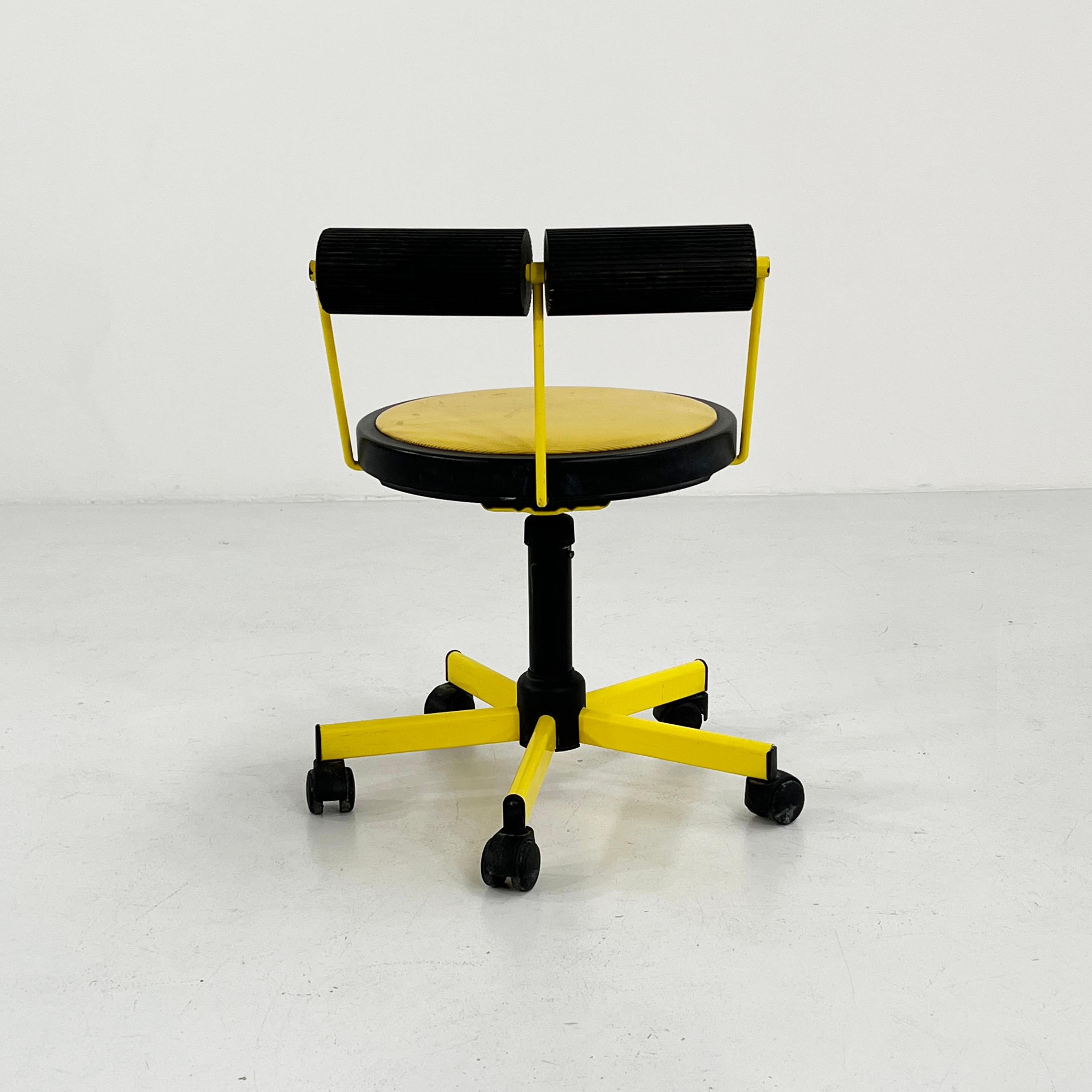 Adjustable Yellow Desk Chair from Bieffeplast, 1980s 2