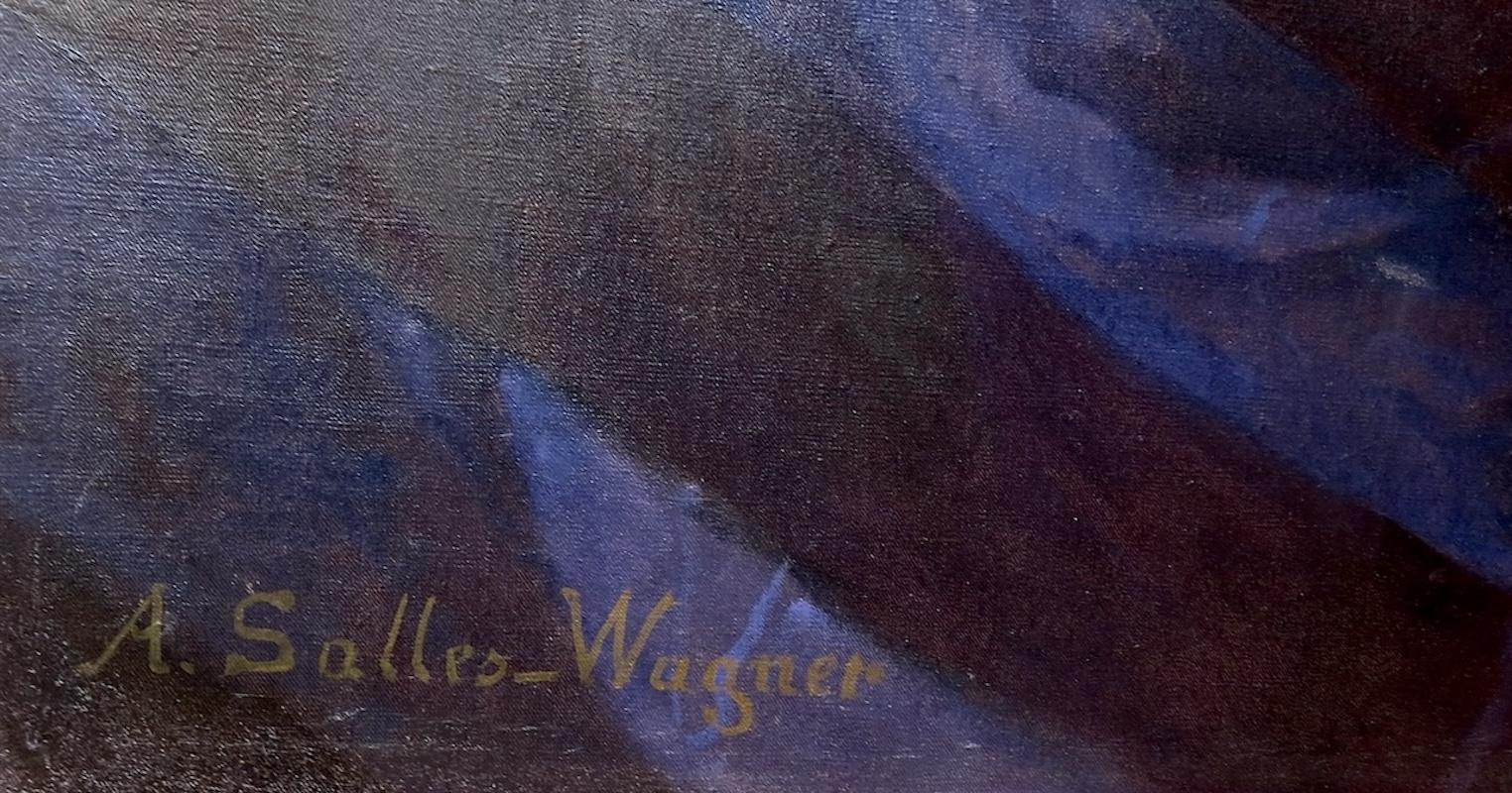 Ritratto del signor Pierre Rougé e ritratto della signora Mathilde Rougé, nata Rauch - Painting di Adélaïde SALLES-WAGNER