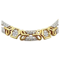 Adler - Collier à maillons en or 18 carats avec pavé de diamants