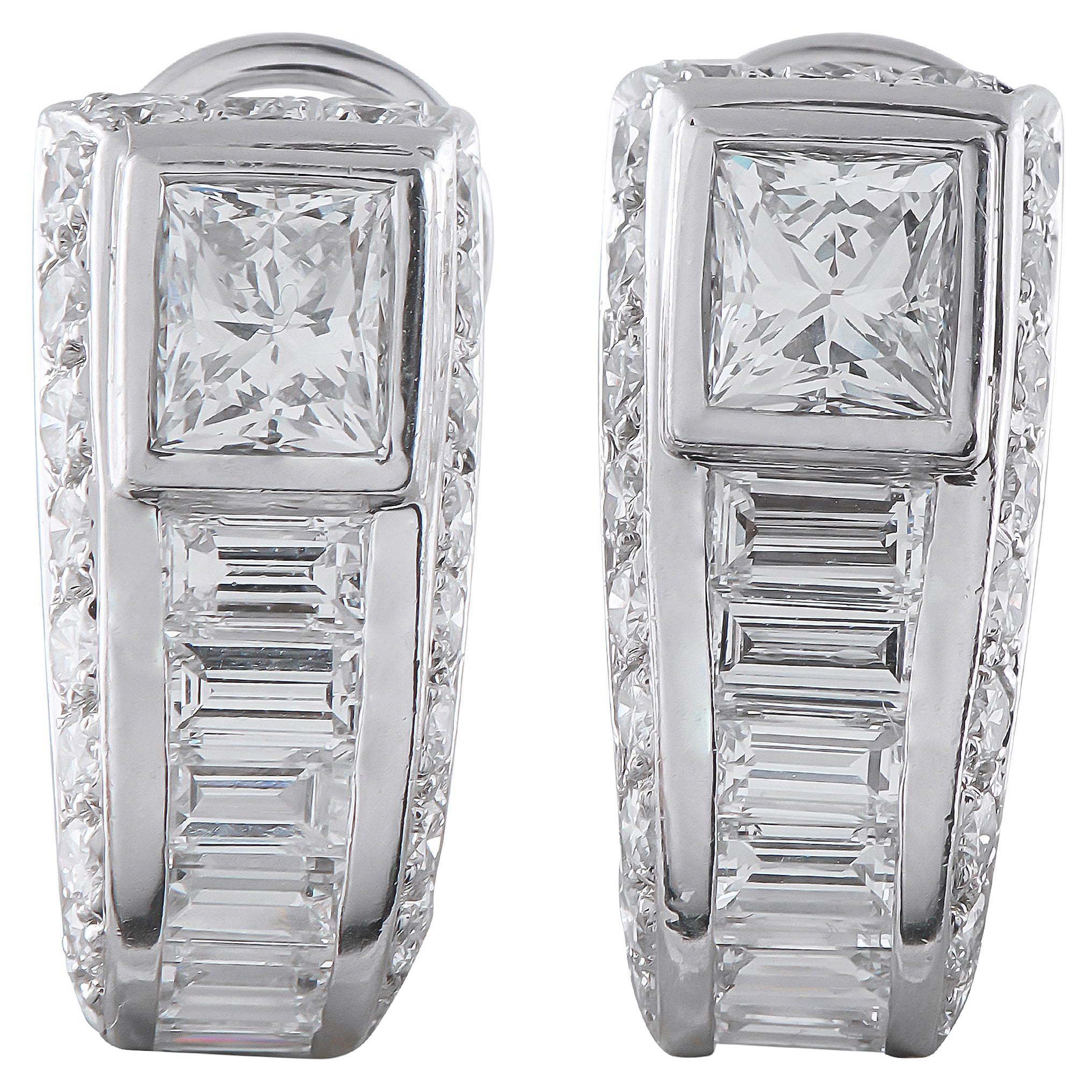 Adler 18K Weißgold 4,70ct Diamant Clip-On Ohrringe AD14-121025 im Angebot