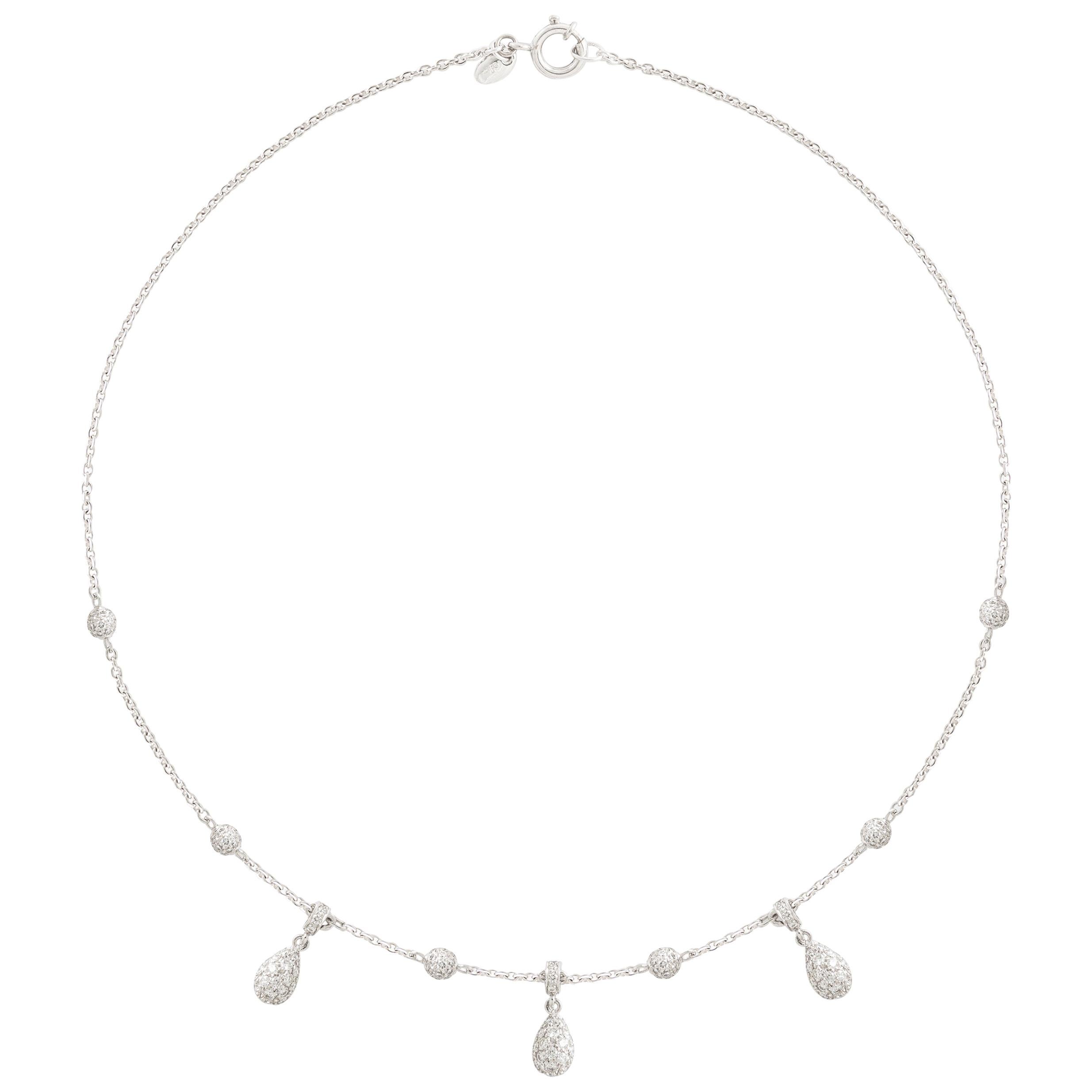 Adler Diamond and White Gold Necklace