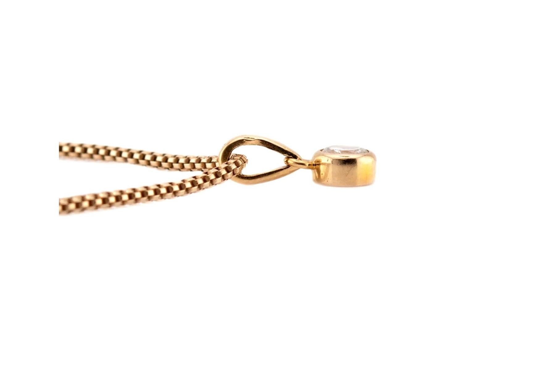 ADLER Estate 18k/14k Diamant-Anhänger-Halskette im Angebot 2