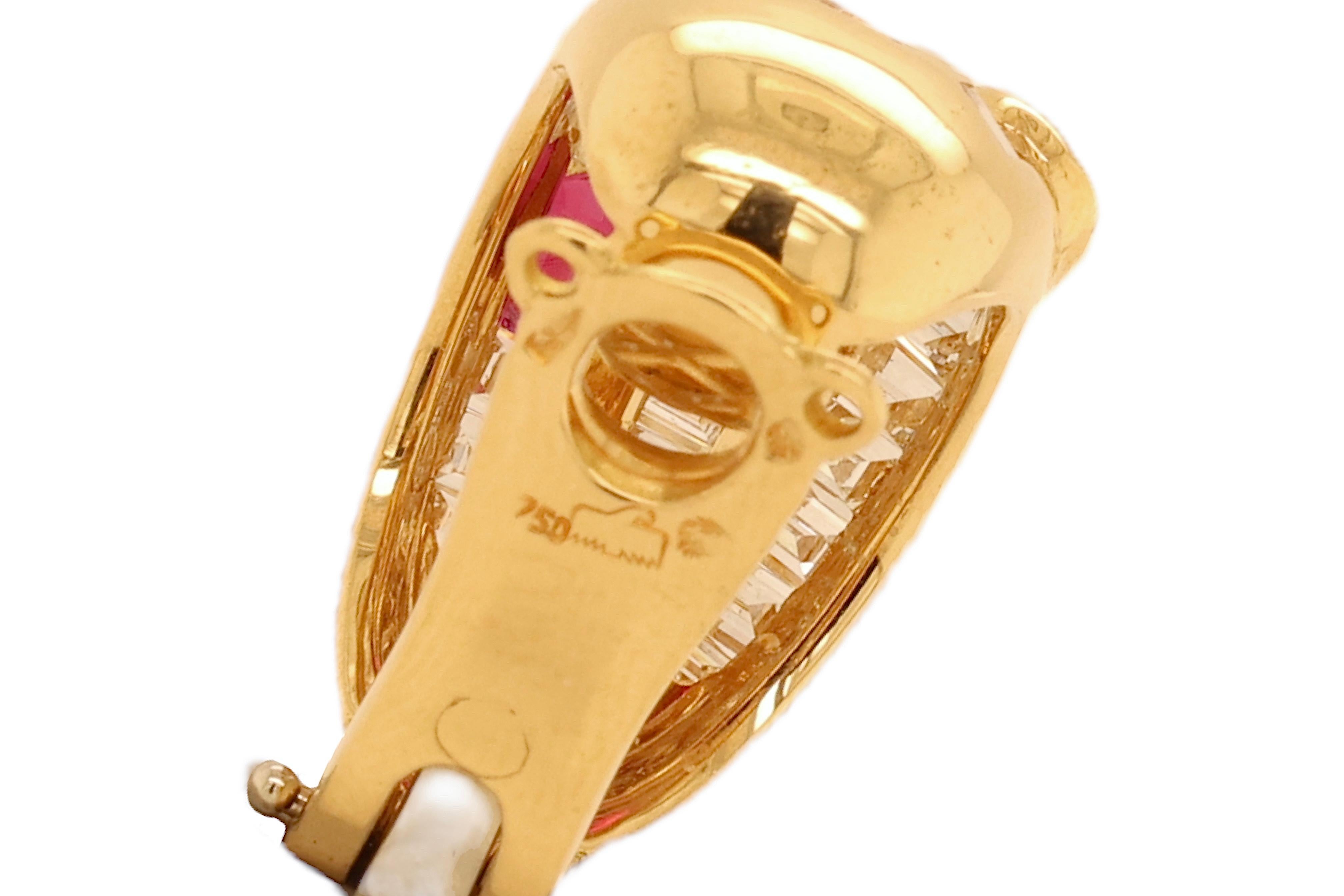 Adler Genèva 18 kt. Bracelet + Bague + Boucles d'oreilles serties de diamants en or jaune en vente 2