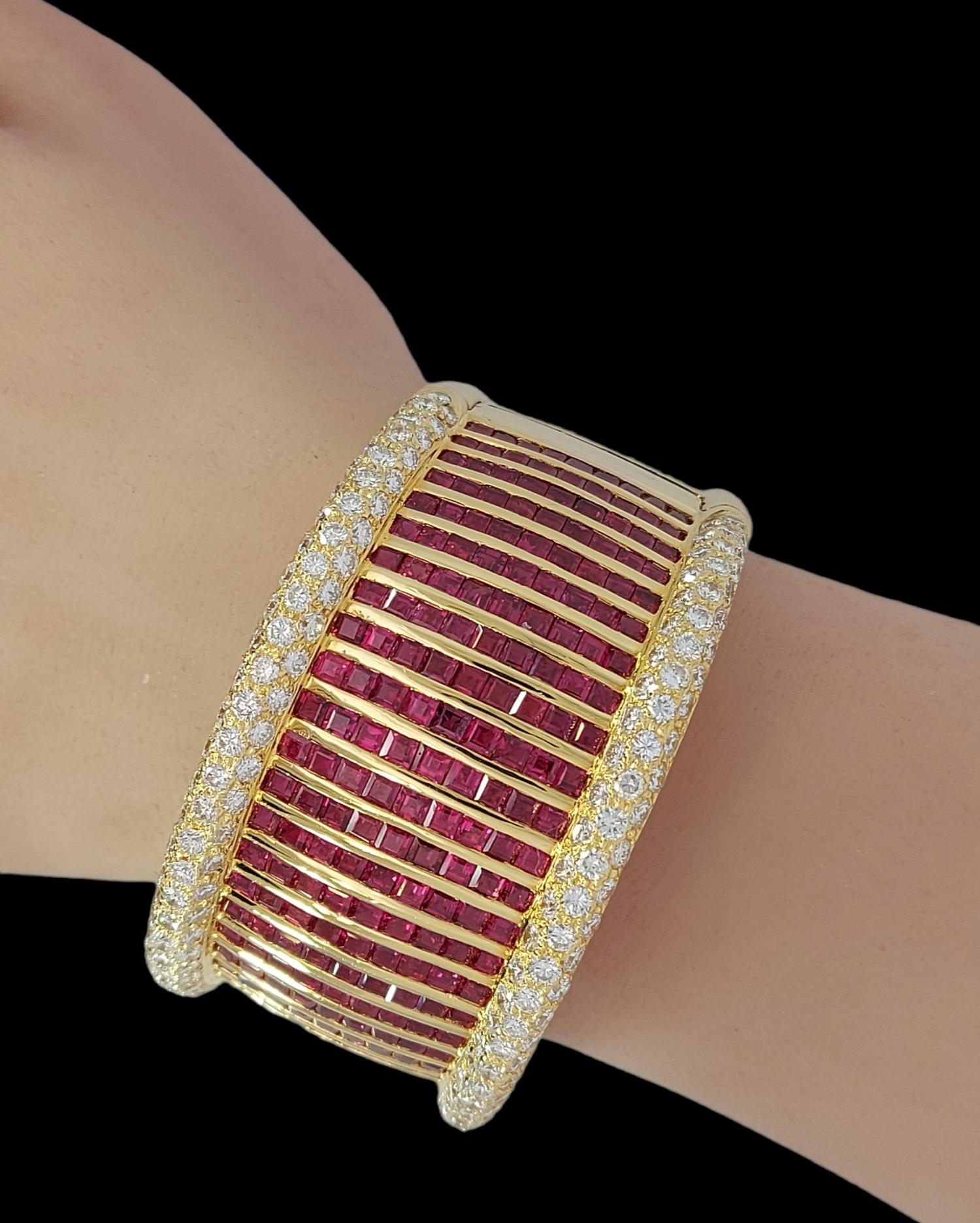 Adler Geneva Bracelet, Earrings, Ring Rubies & Diamonds H.M.Sultan Qaboos BinSai For Sale 1