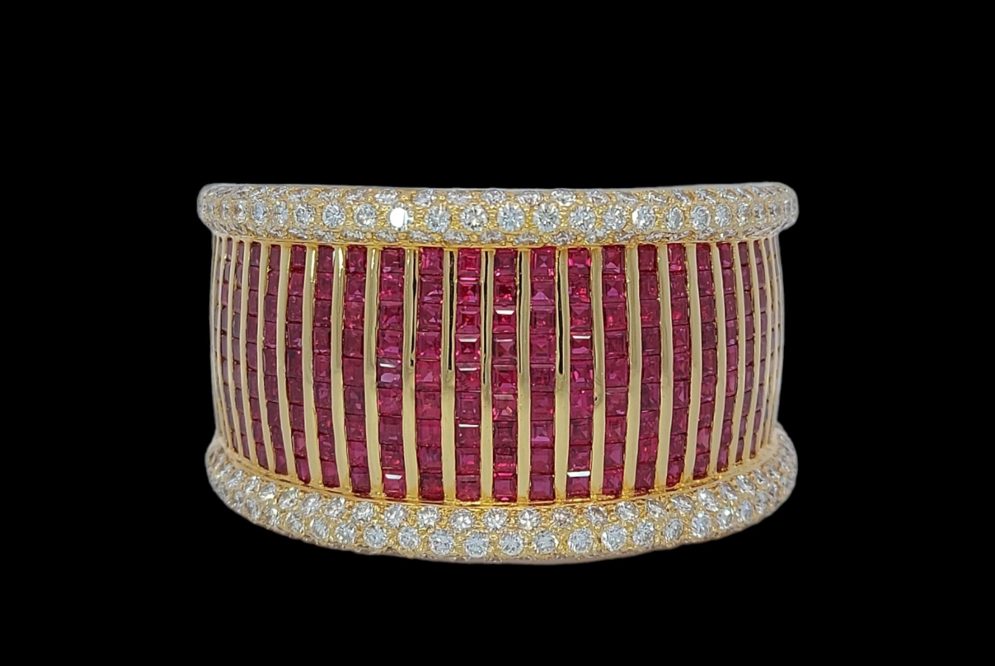 Adler Geneva-Armband, Ohrringe, Ring-Rubinen und Diamanten H.M.Sultan Qaboos BinSaid (Kunsthandwerker*in) im Angebot