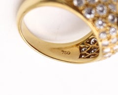 ADLER Geneva Cocktail Ring In 18Kt Yellow Gold With 6.13 Ctw In Diamonds & Ruby