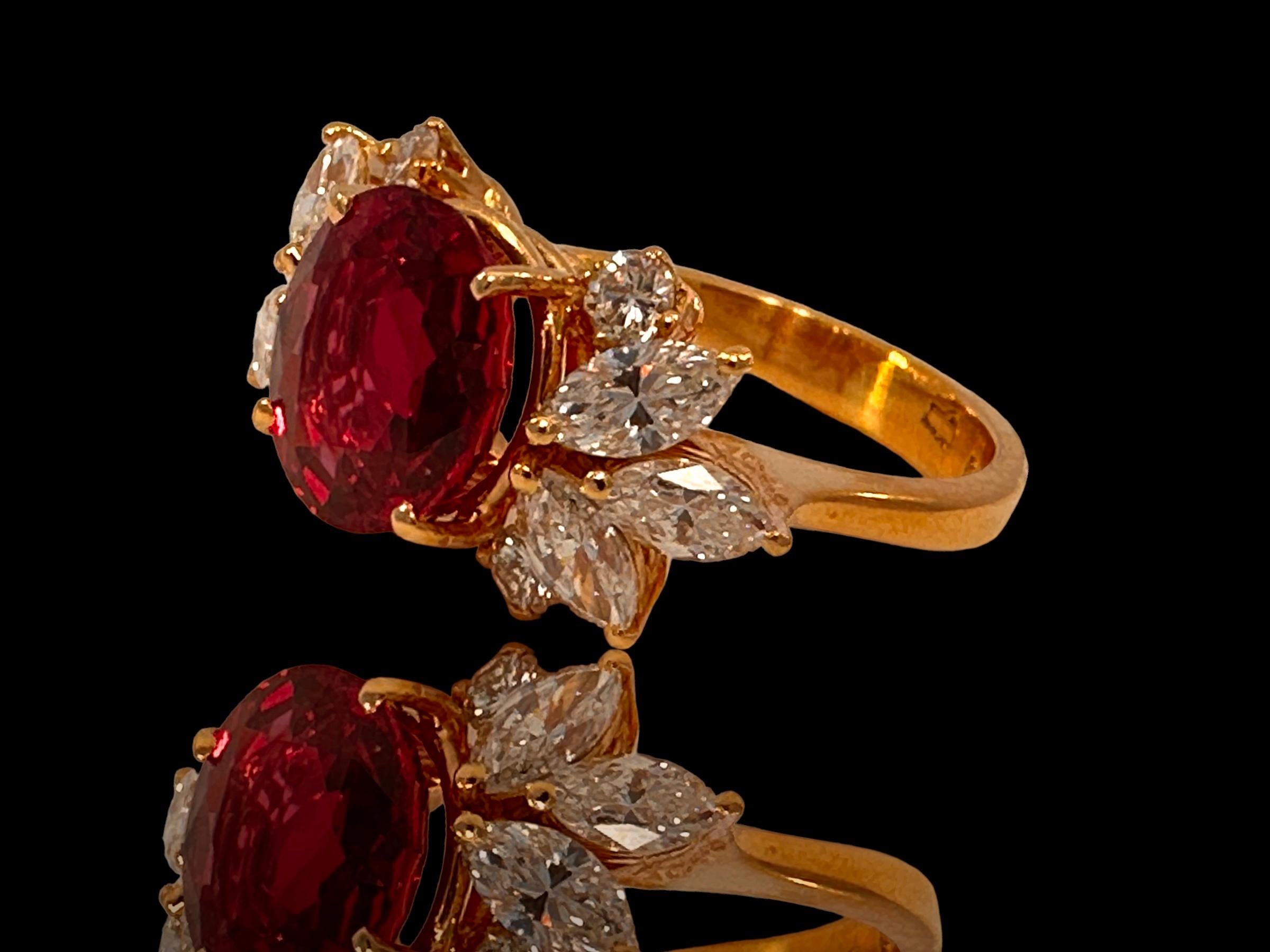 Oval Cut Adler Geneva Ruby & Diamond set: Necklace, Earrings, Ring & Bracelet