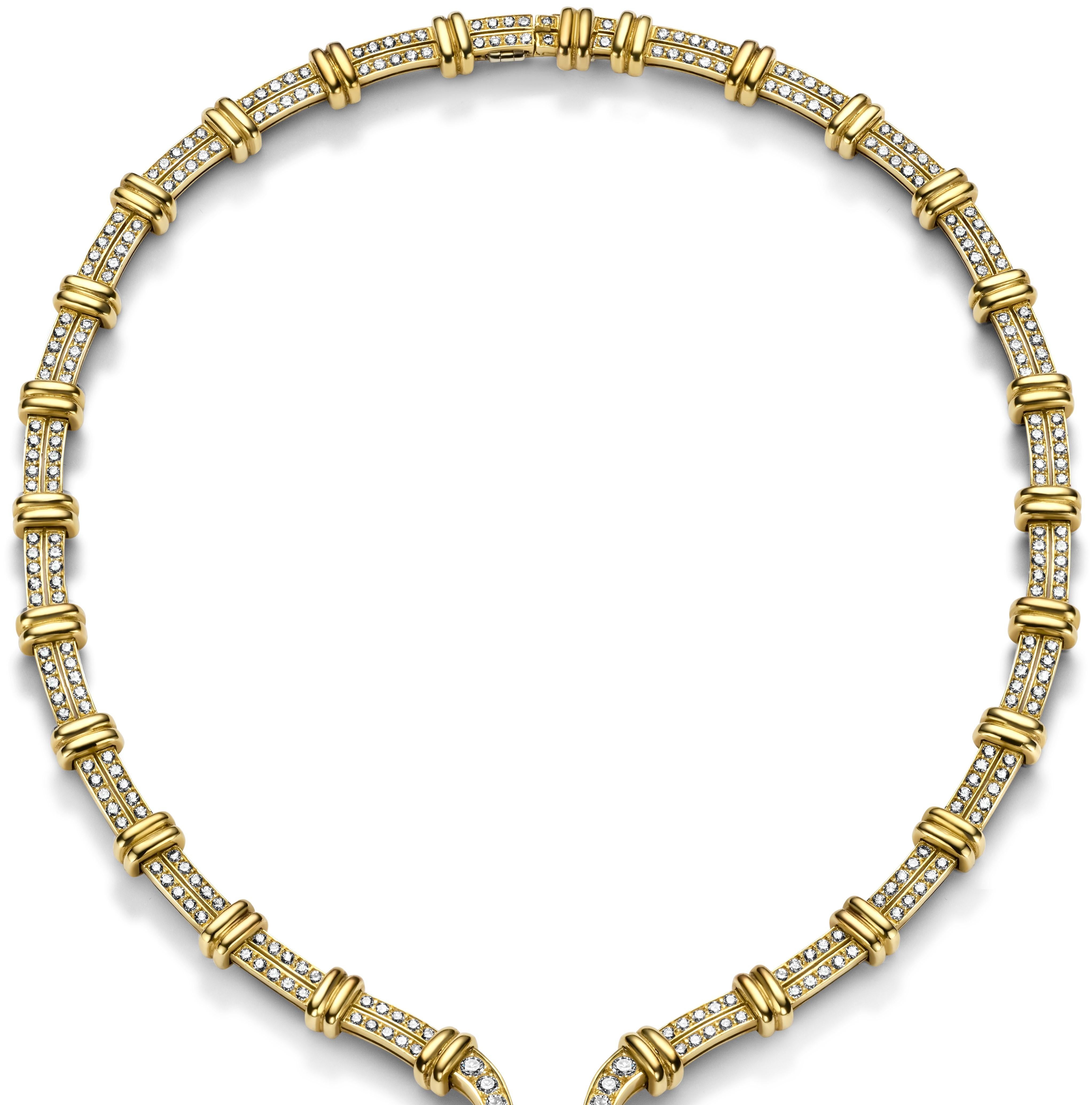 Women's or Men's Adler Genèva Sapphire & Diamonds Necklace, Estate Sultan Oman Qaboos Bin Said For Sale