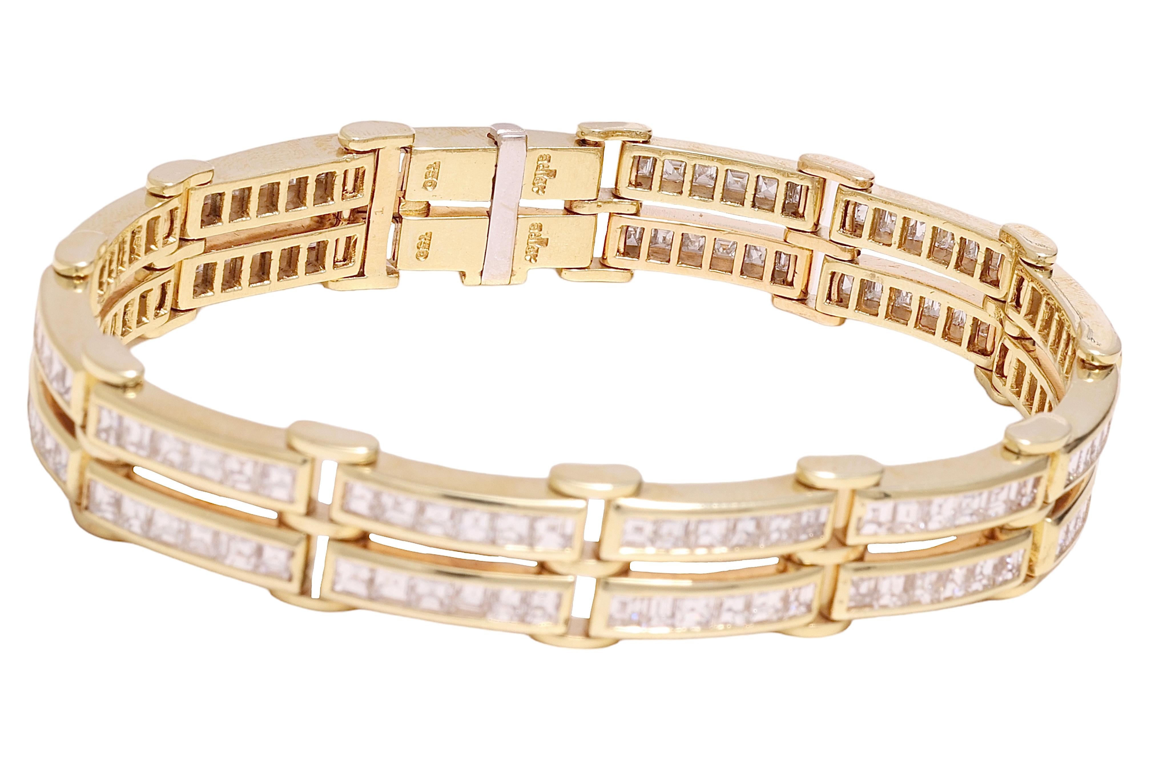 Adler Genève 18kt Gold, 37 Ct Diamonds Choker Necklace & Bracelet, Estate Sultan For Sale 4