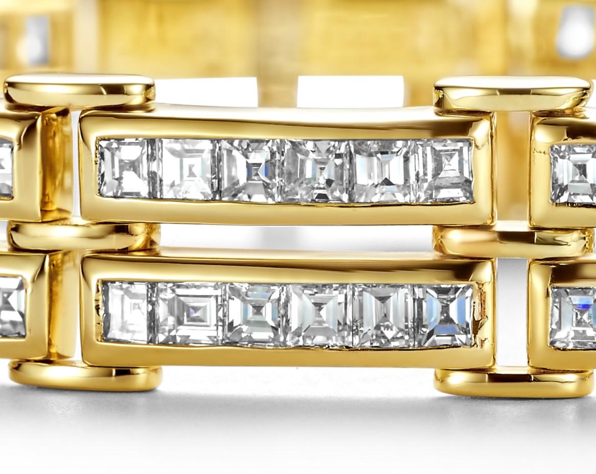 Adler Genève 18kt Gold, 37 Ct Diamonds Choker Necklace & Bracelet, Estate Sultan For Sale 1