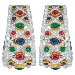 Adler Genève Earrings Precious Stones & Diamonds H.M.Sultan Qaboos Bin Said Oman