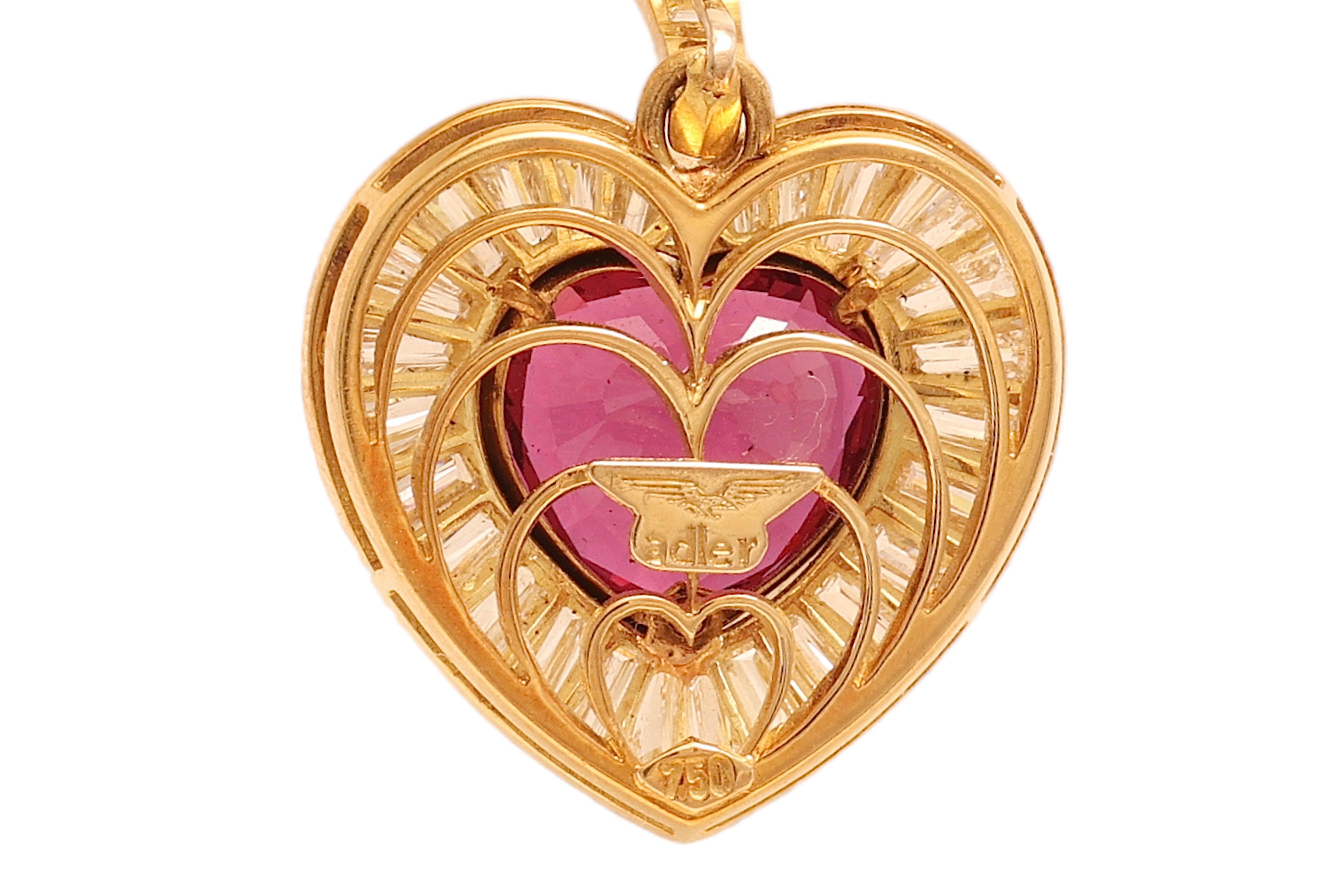 Women's or Men's Adler Genève Set 18k Gold Necklace, Ring, Earrings, Bracelet, Ruby, Diamonds For Sale