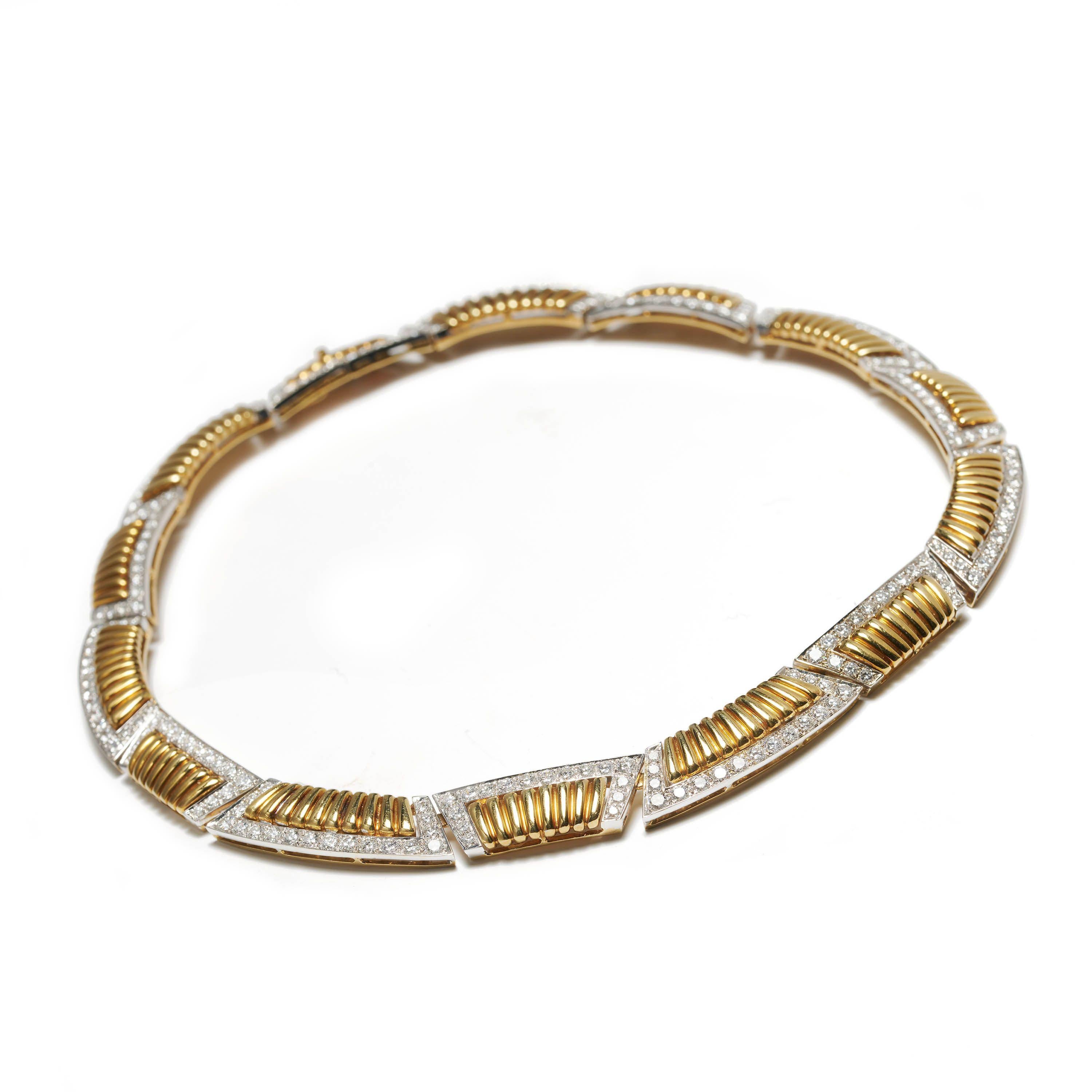 Modern Adler Gold and Diamond Necklace, circa 1990, 10.00 Carats