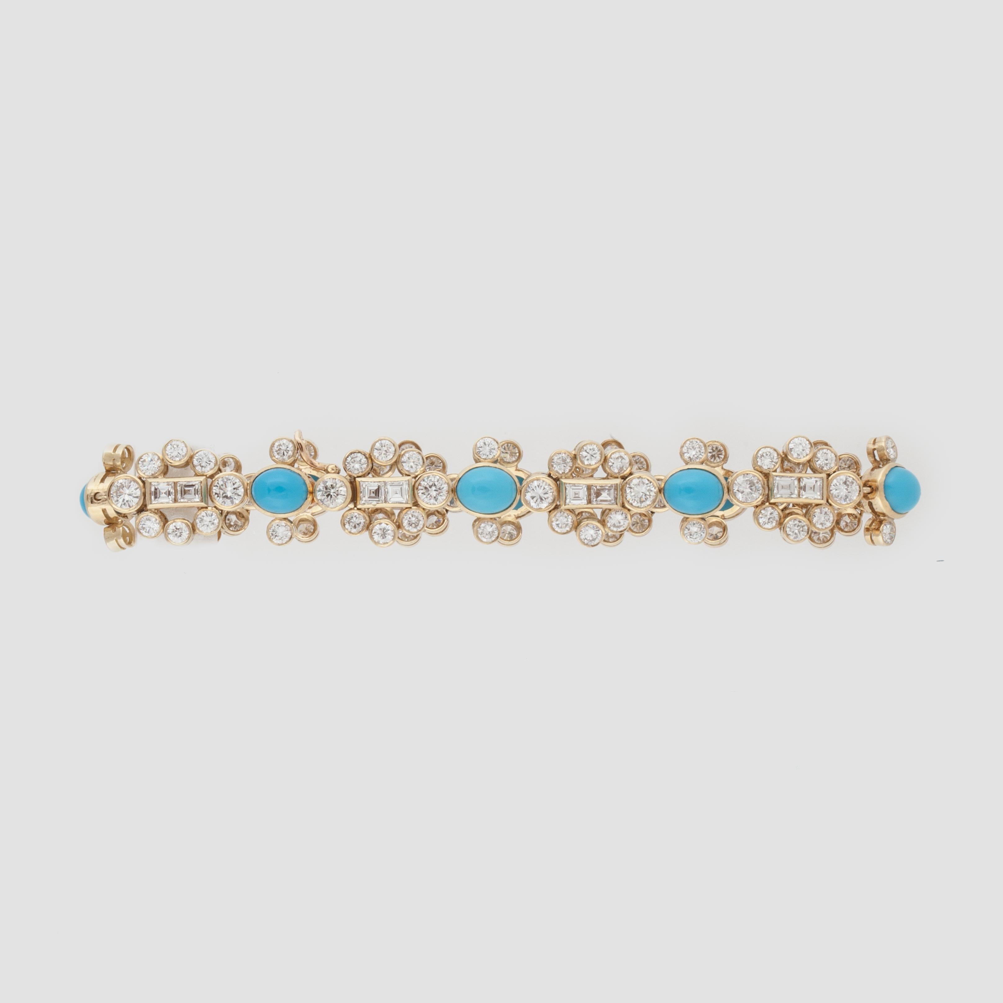 turquoise diamond bracelet