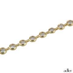 Adler Yellow Gold Diamond Line Necklace 17.20 Carat