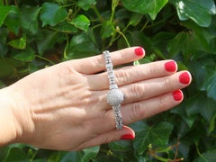 Admina Ladies Platinum and 4.82 Carat Diamond Manual Wind Wristwatch, circa 1940