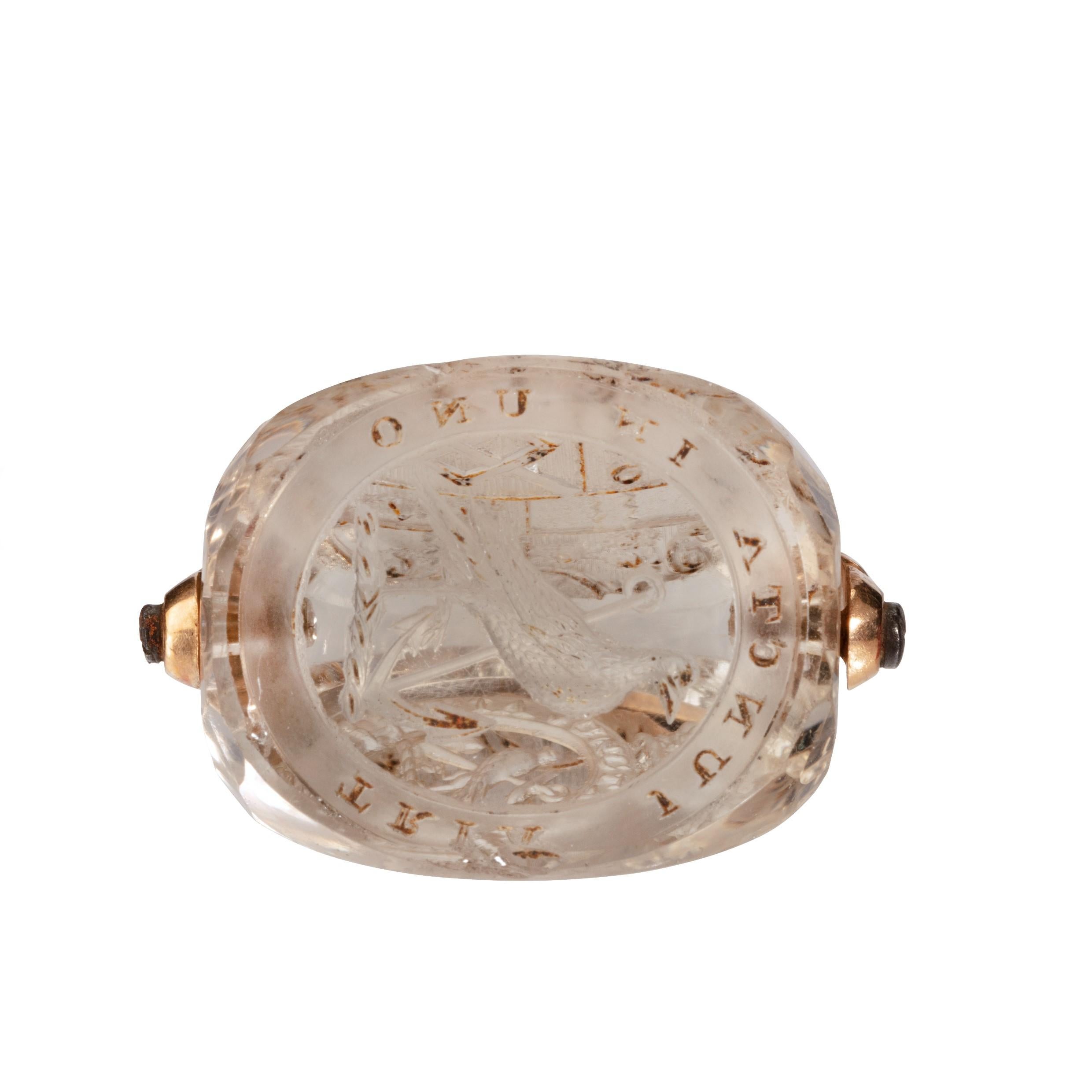 Or Sceau à boucle déployante en or et pierre dure de l'amiral vicomte Bridport en vente
