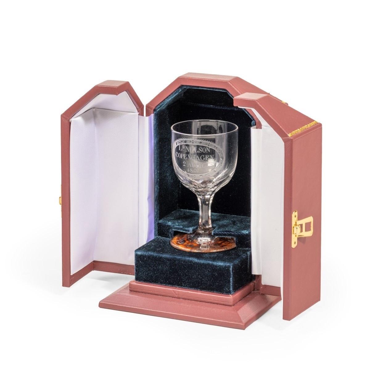 English Admiral Viscount Nelson’s Wine Glass Commemorating the Battle of Copenhagen