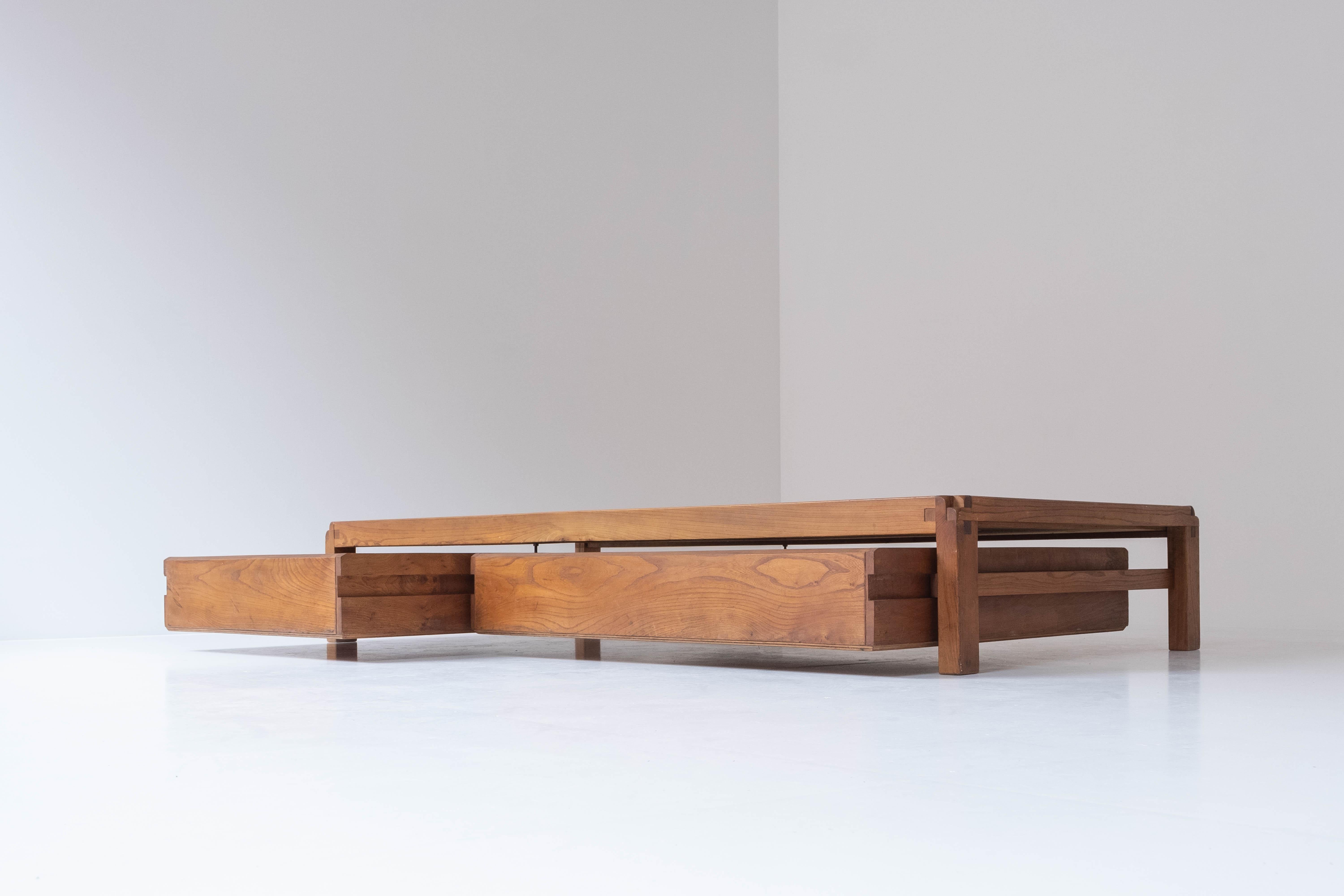 Fabric Rare Daybed Model ‘L03’ by Pierre Chapo, France, 1965