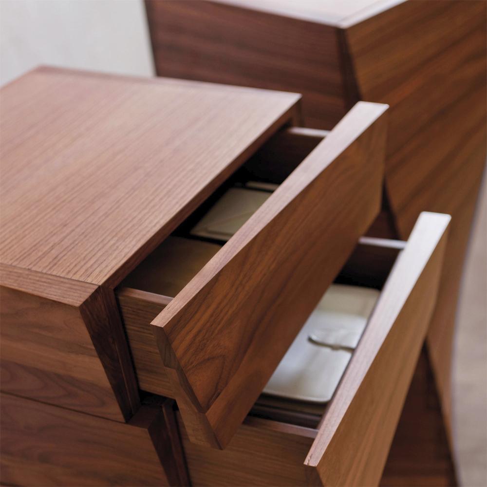 Contemporary ADN Chest of Drawers in solid Walnut with 7 Drawers For Sale