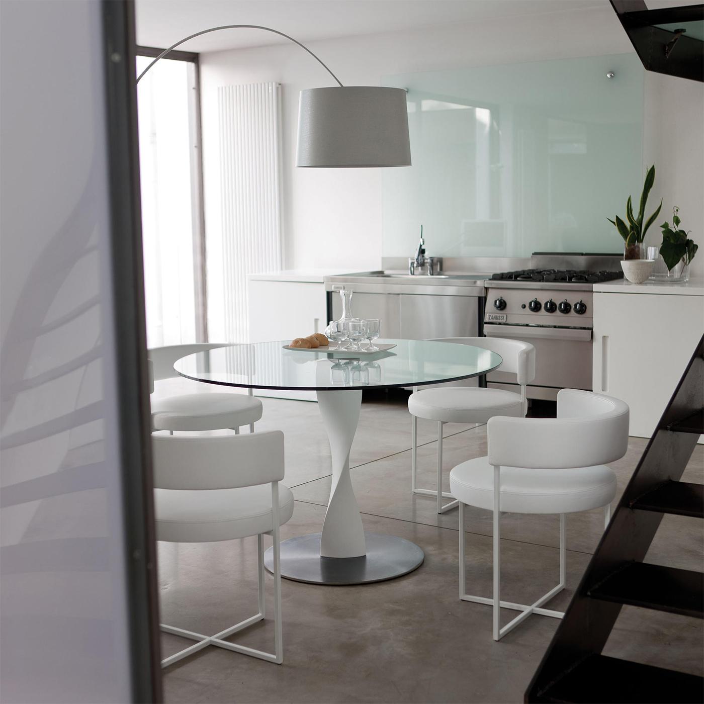 Glass ADN Round Center Table For Sale