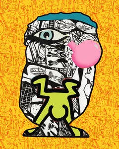 The Bubble Gum Nose-Knows (Art) Orange