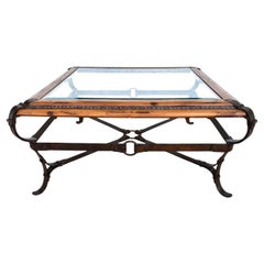 Used Adnet Hermes Style Coffee Table Equestrian Ranch Rustic