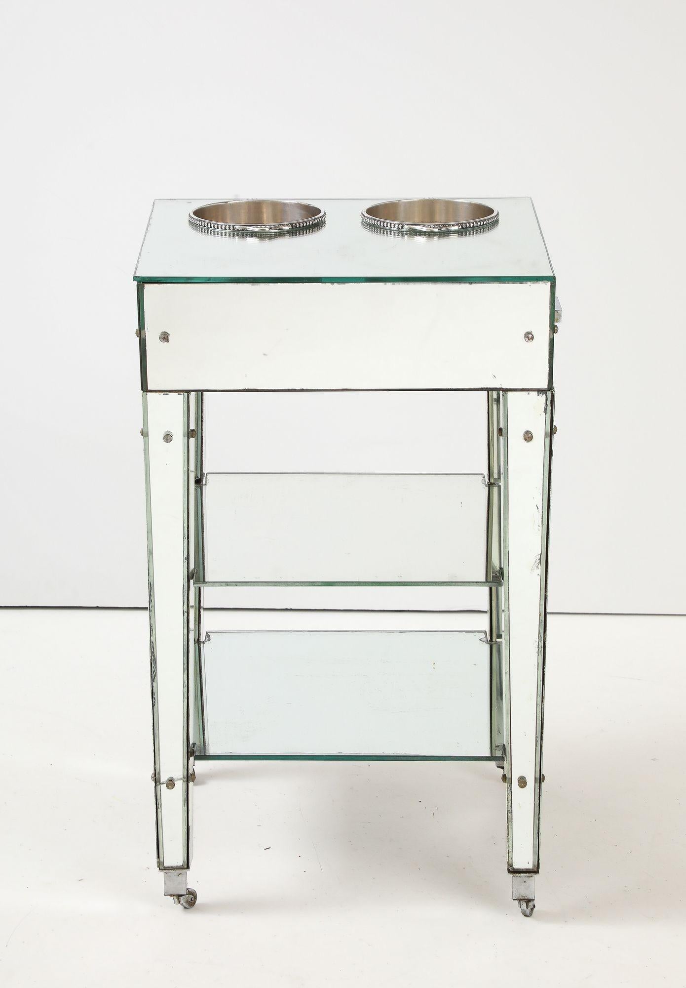 Adnet Raro Refraicher Art Deco Espejado en venta 4