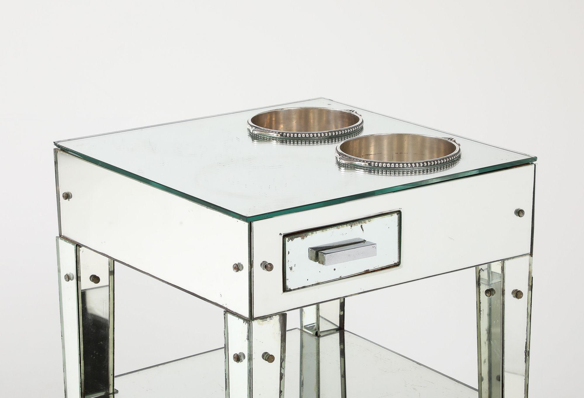 Adnet Raro Refraicher Art Deco Espejado en venta 5